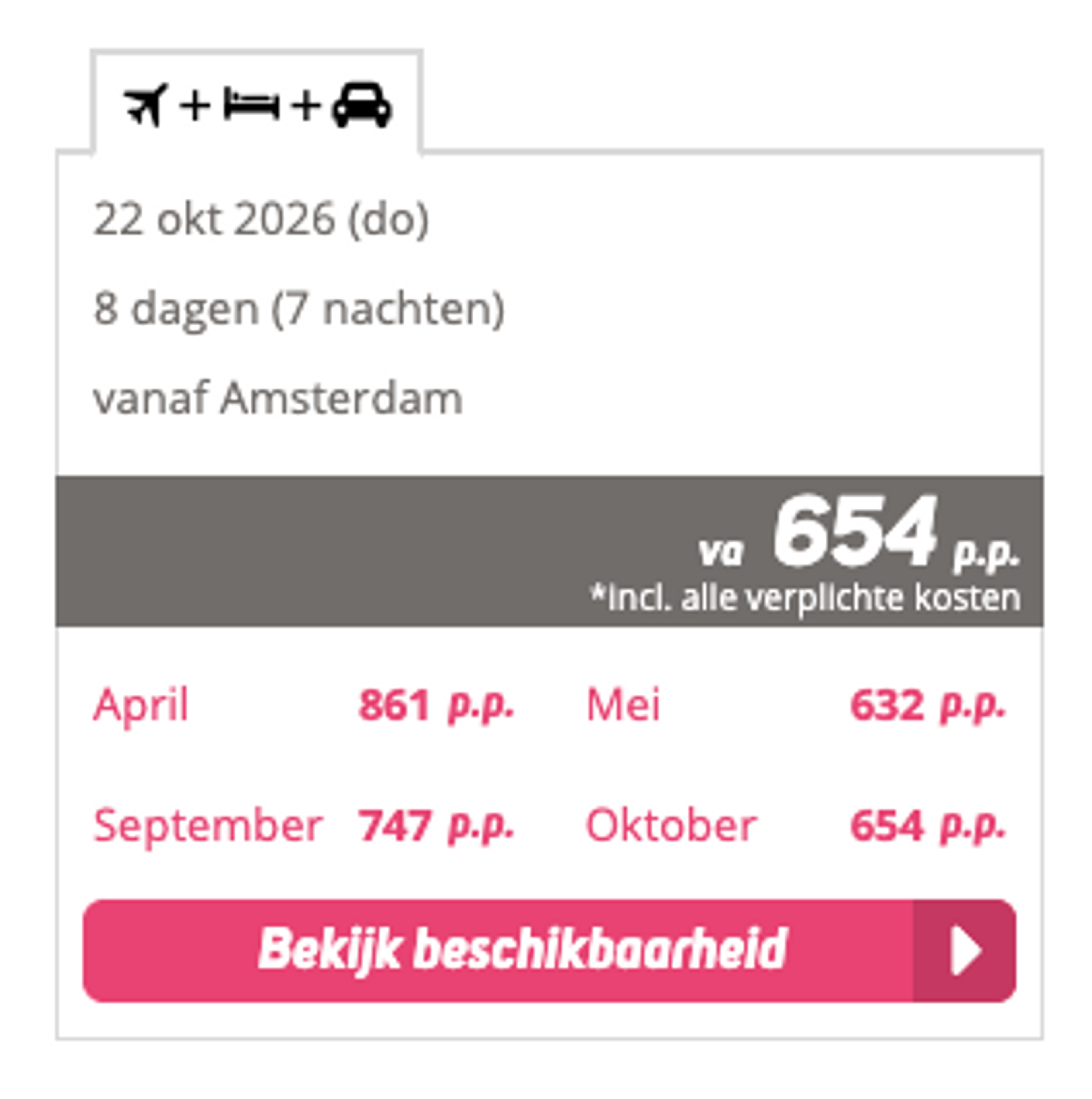 Boekingsvoorbeeld
