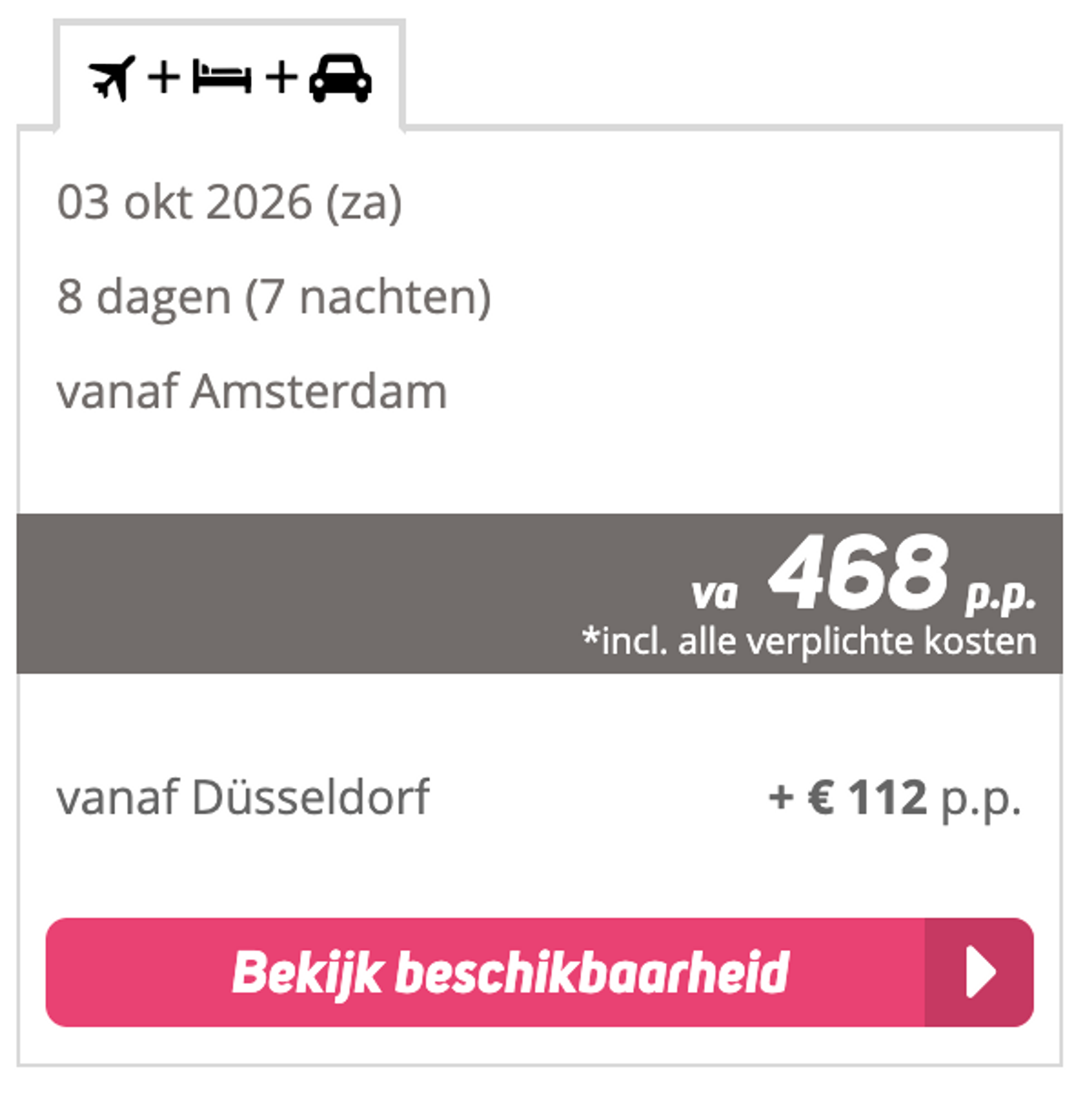 Boekingsvoorbeeld