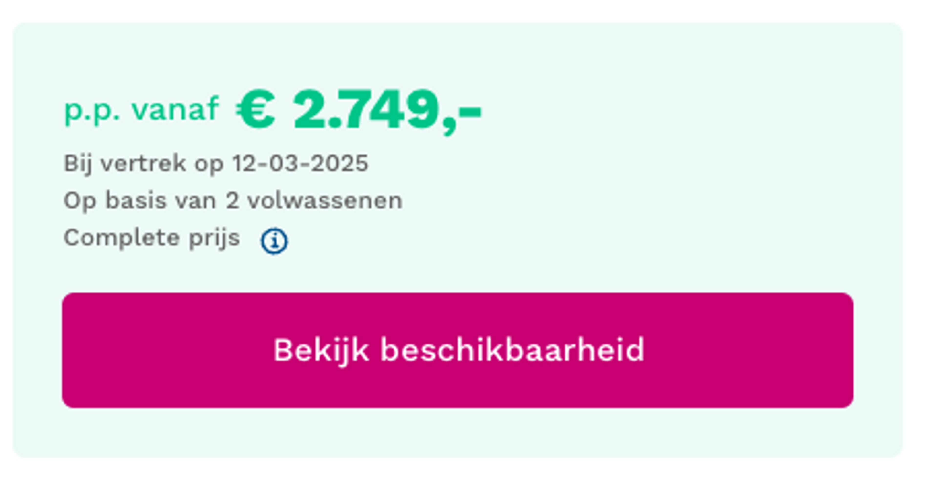 Boekingsvoorbeeld