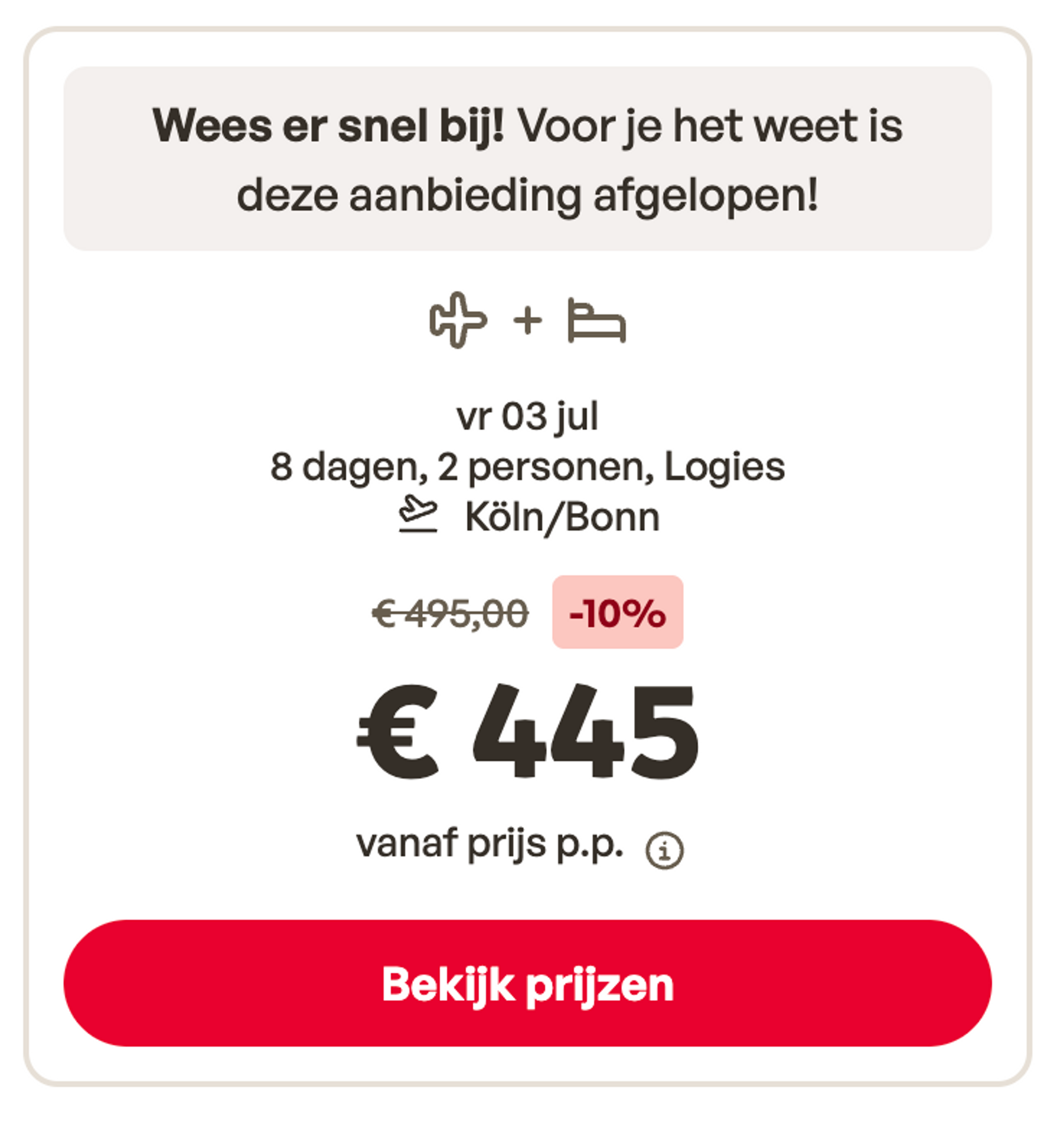 Boekingsvoorbeeld