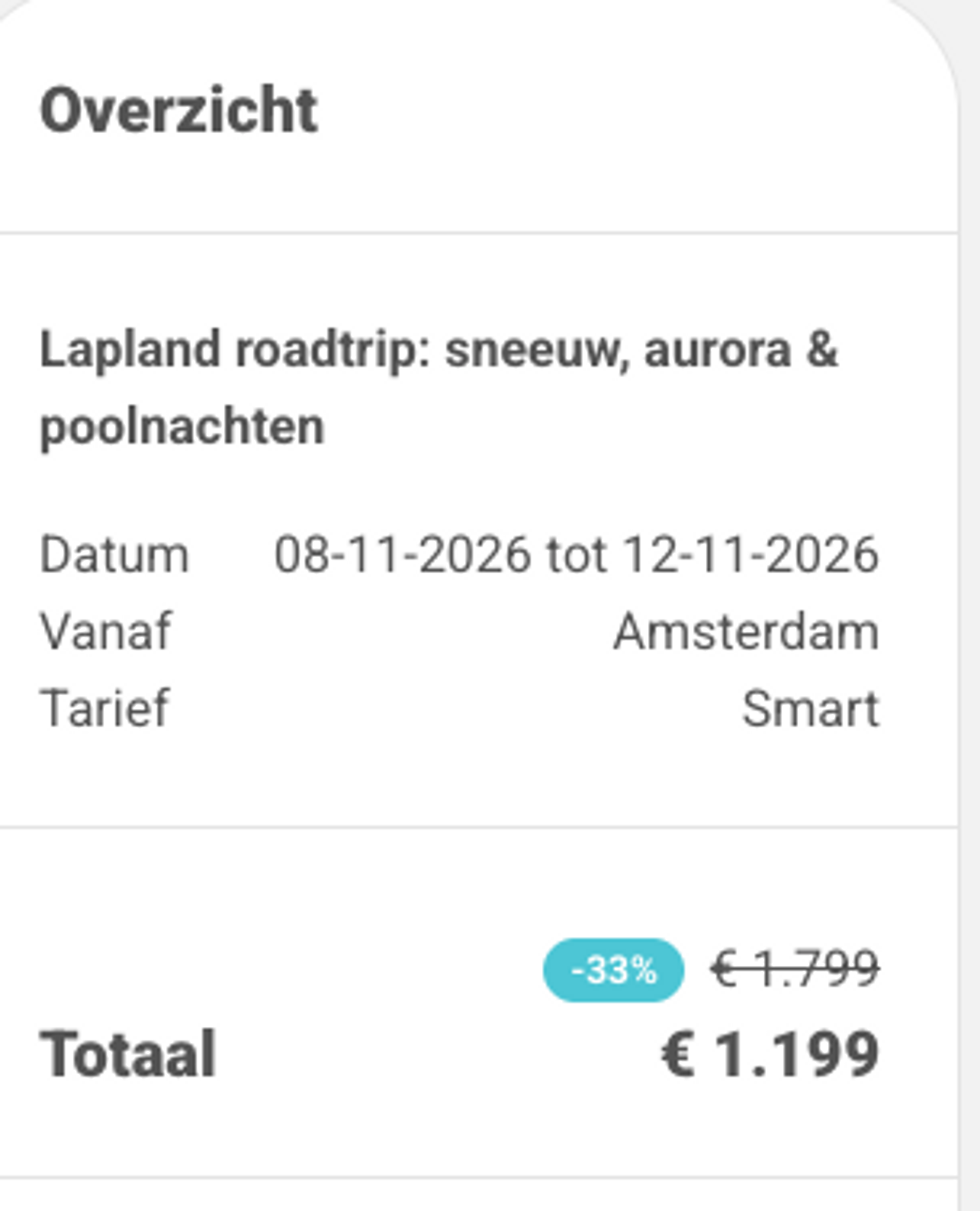 Boekingsvoorbeeld