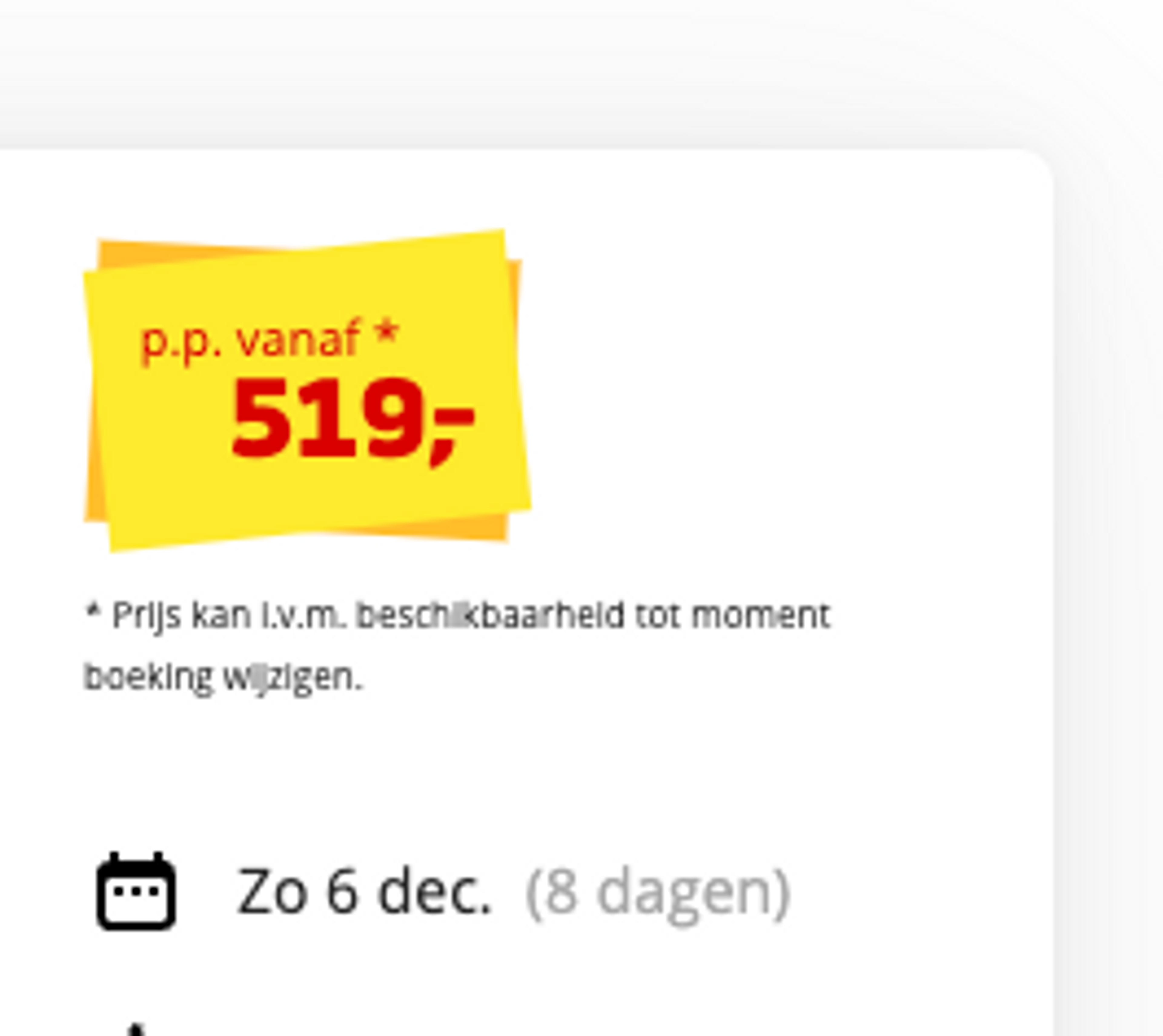 Boekingsvoorbeeld