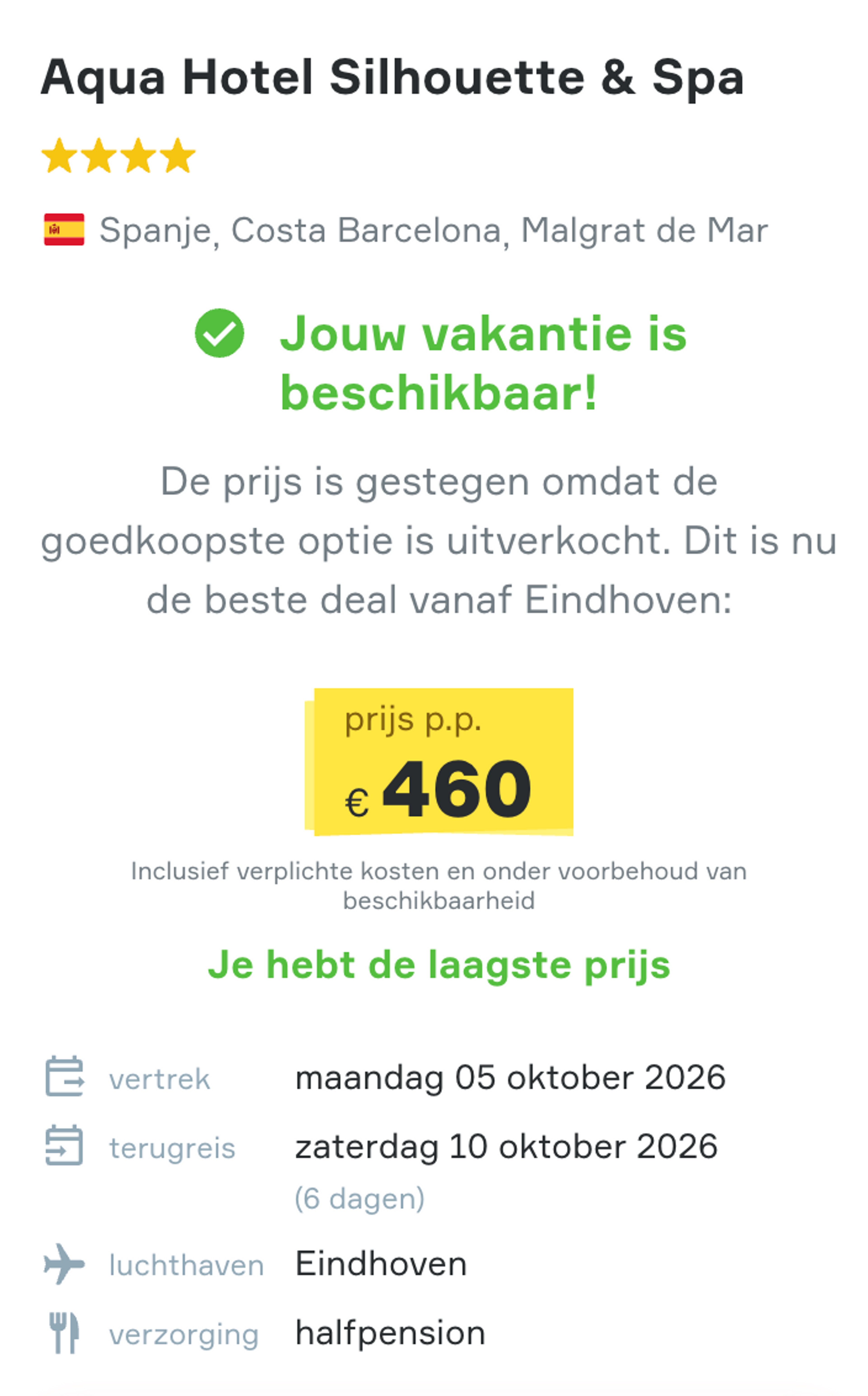 Boekingsvoorbeeld