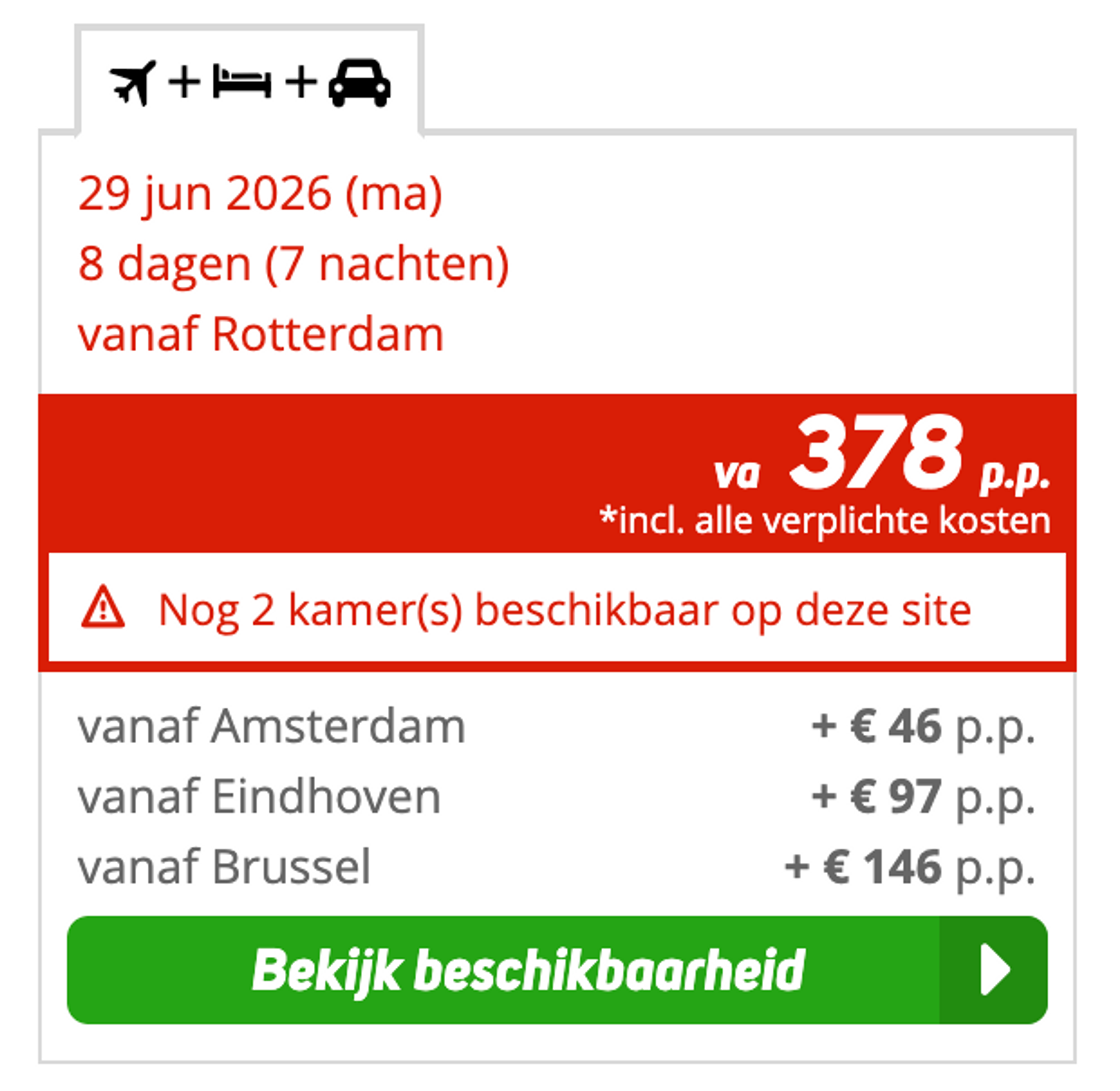 Boekingsvoorbeeld