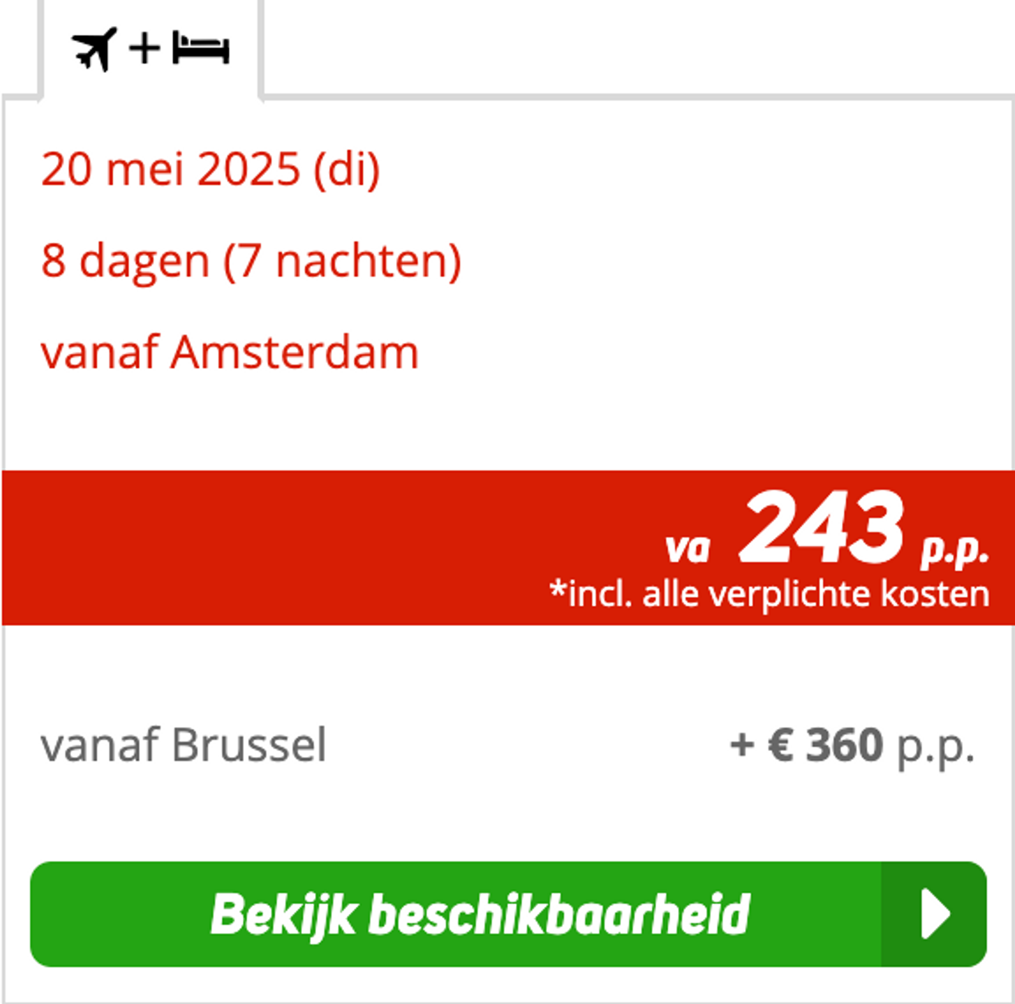 Boekingsvoorbeeld
