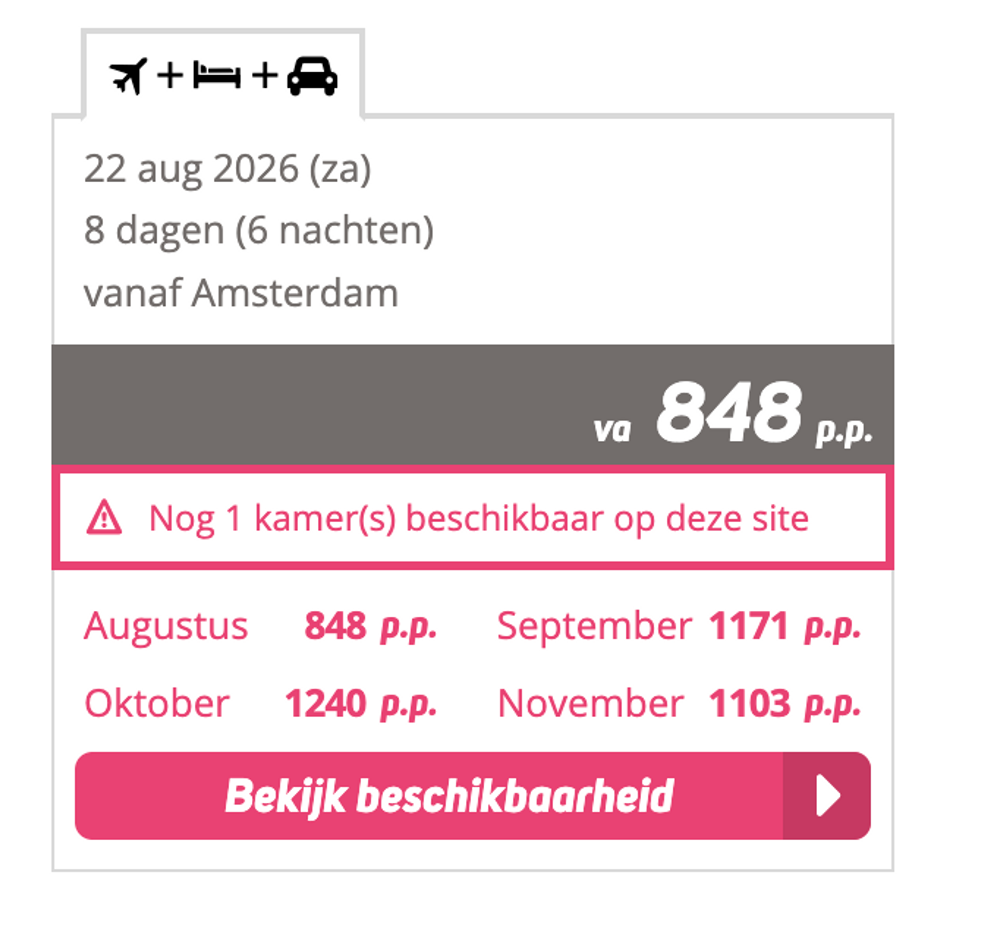 Boekingsvoorbeeld