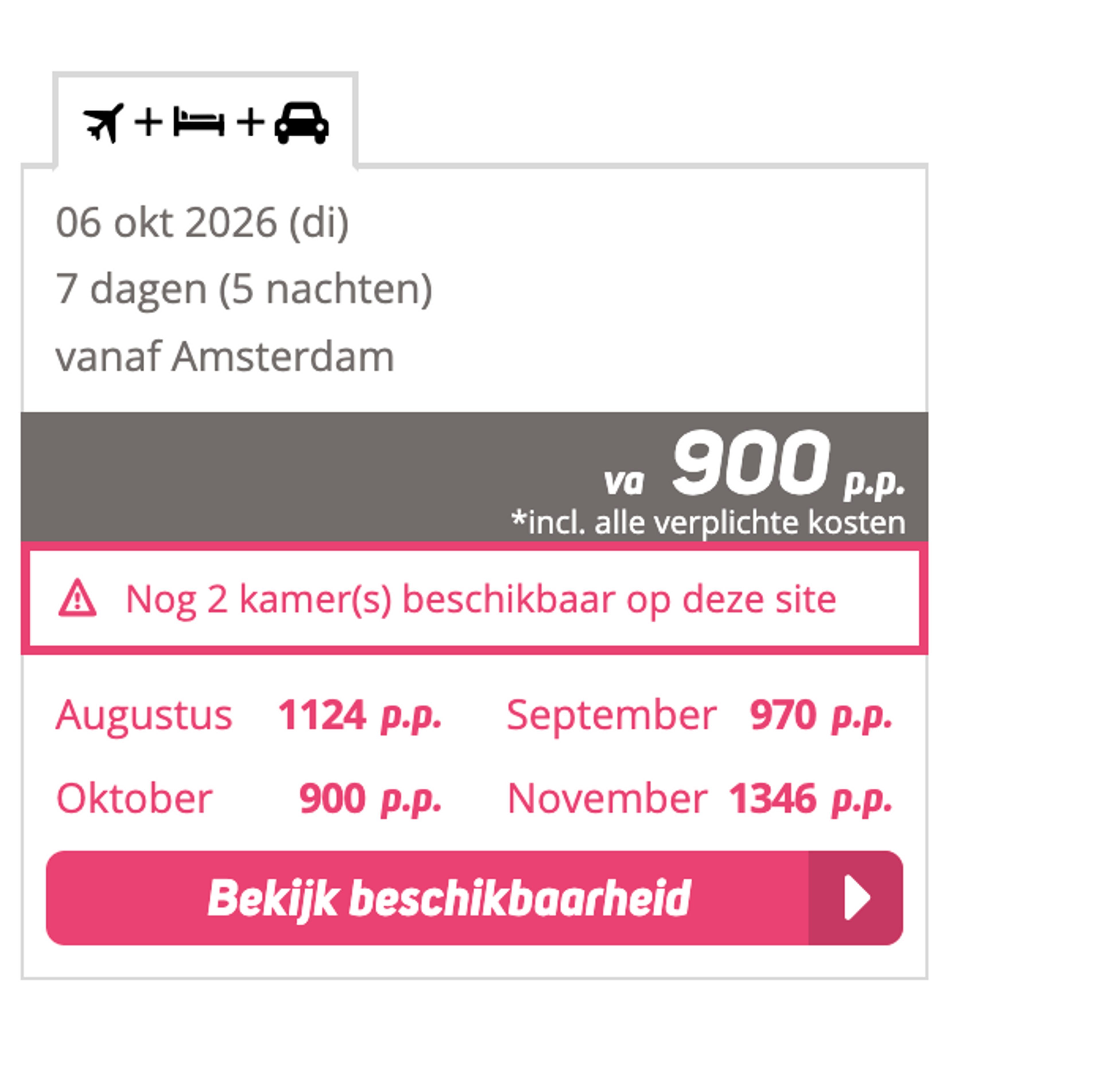 Boekingsvoorbeeld