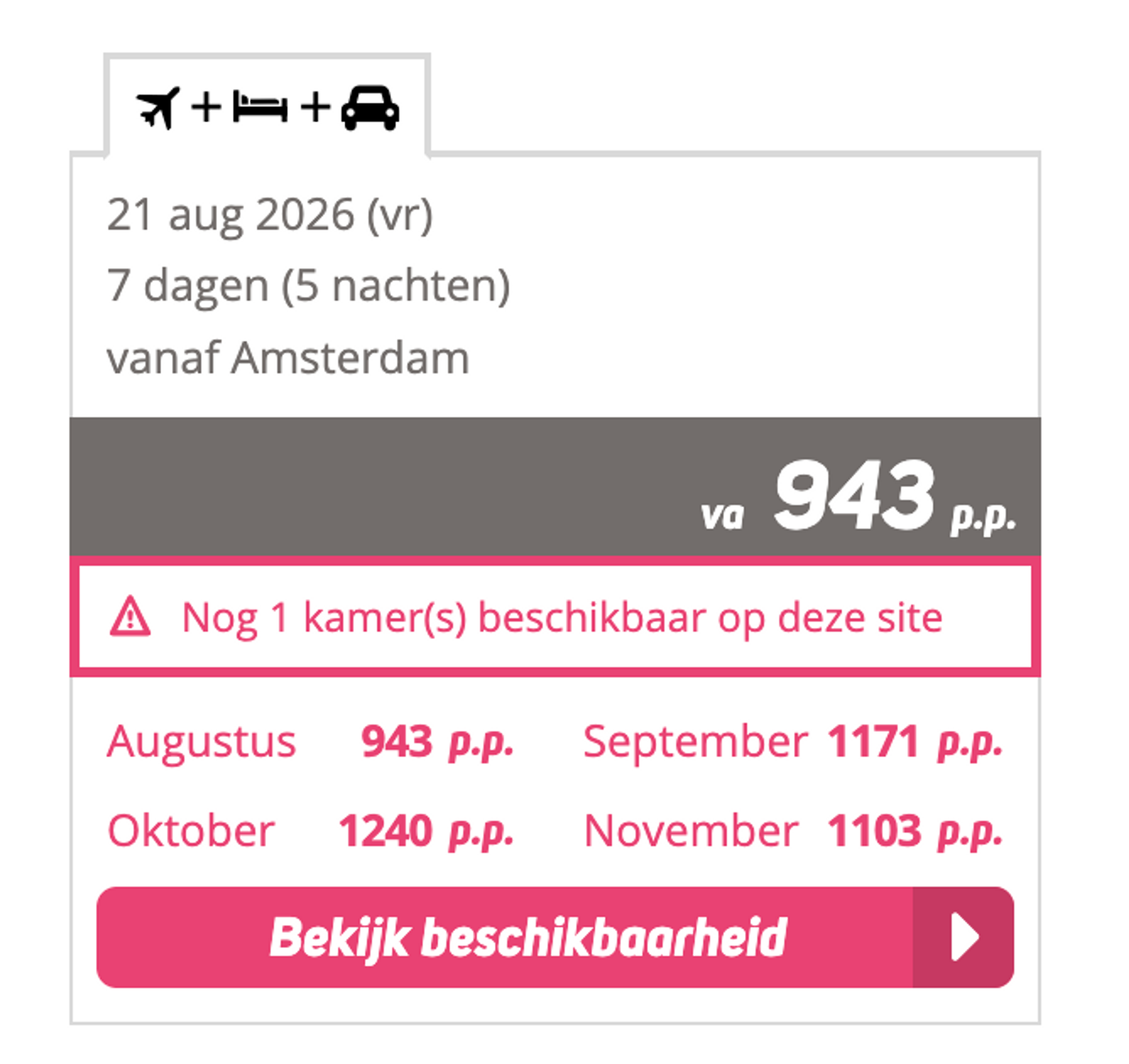 Boekingsvoorbeeld