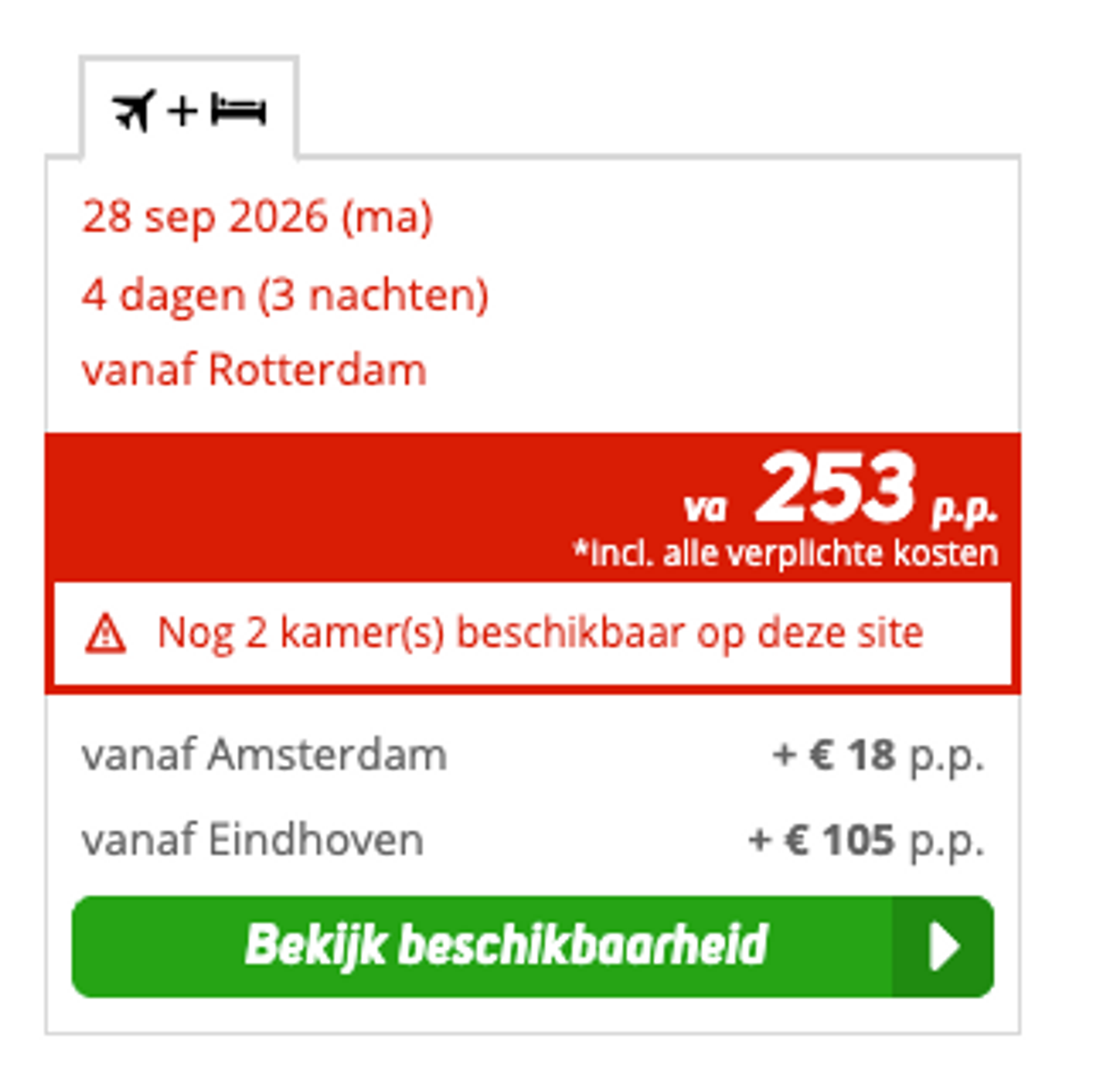 Boekingsvoorbeeld