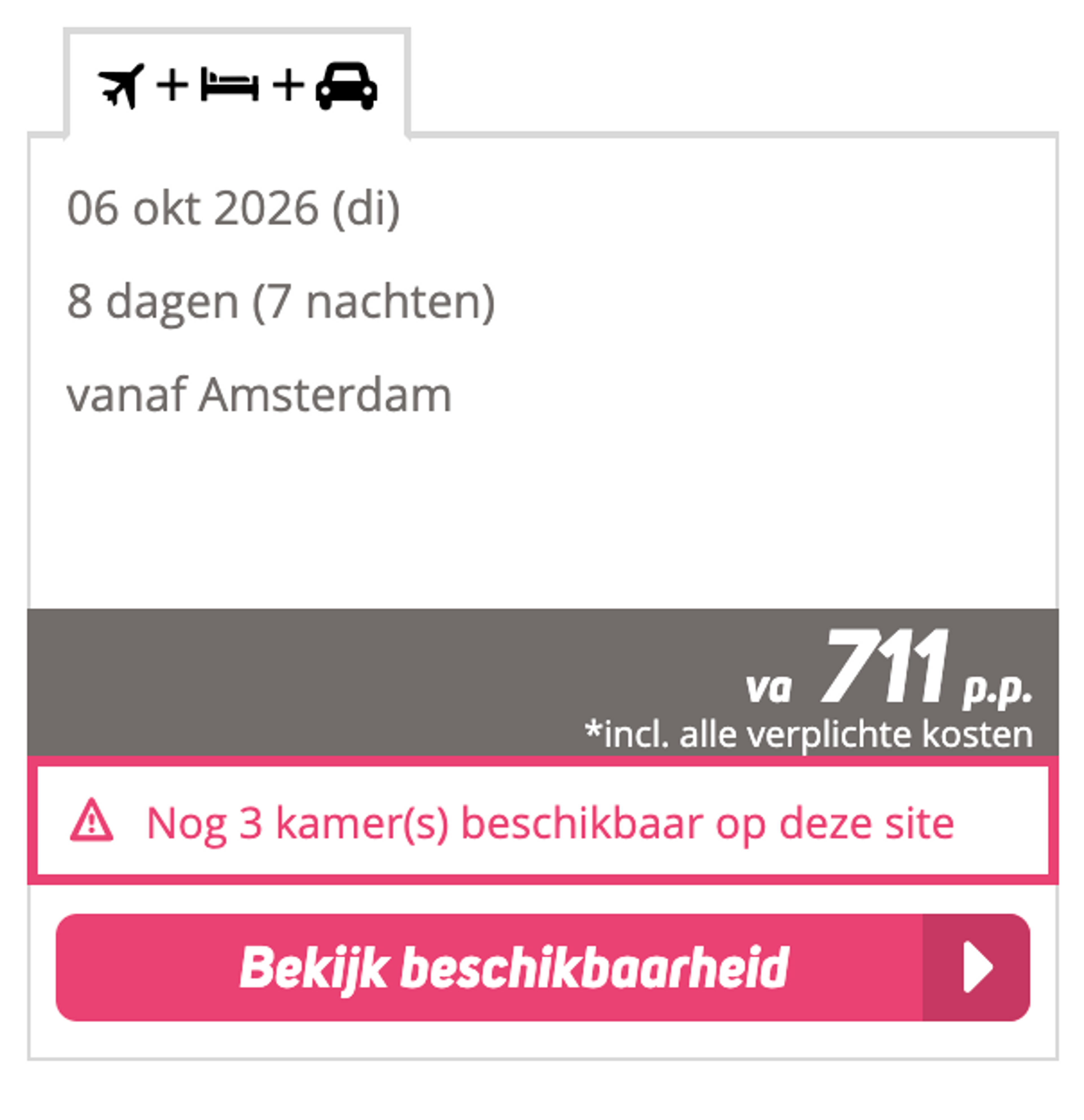 Boekingsvoorbeeld
