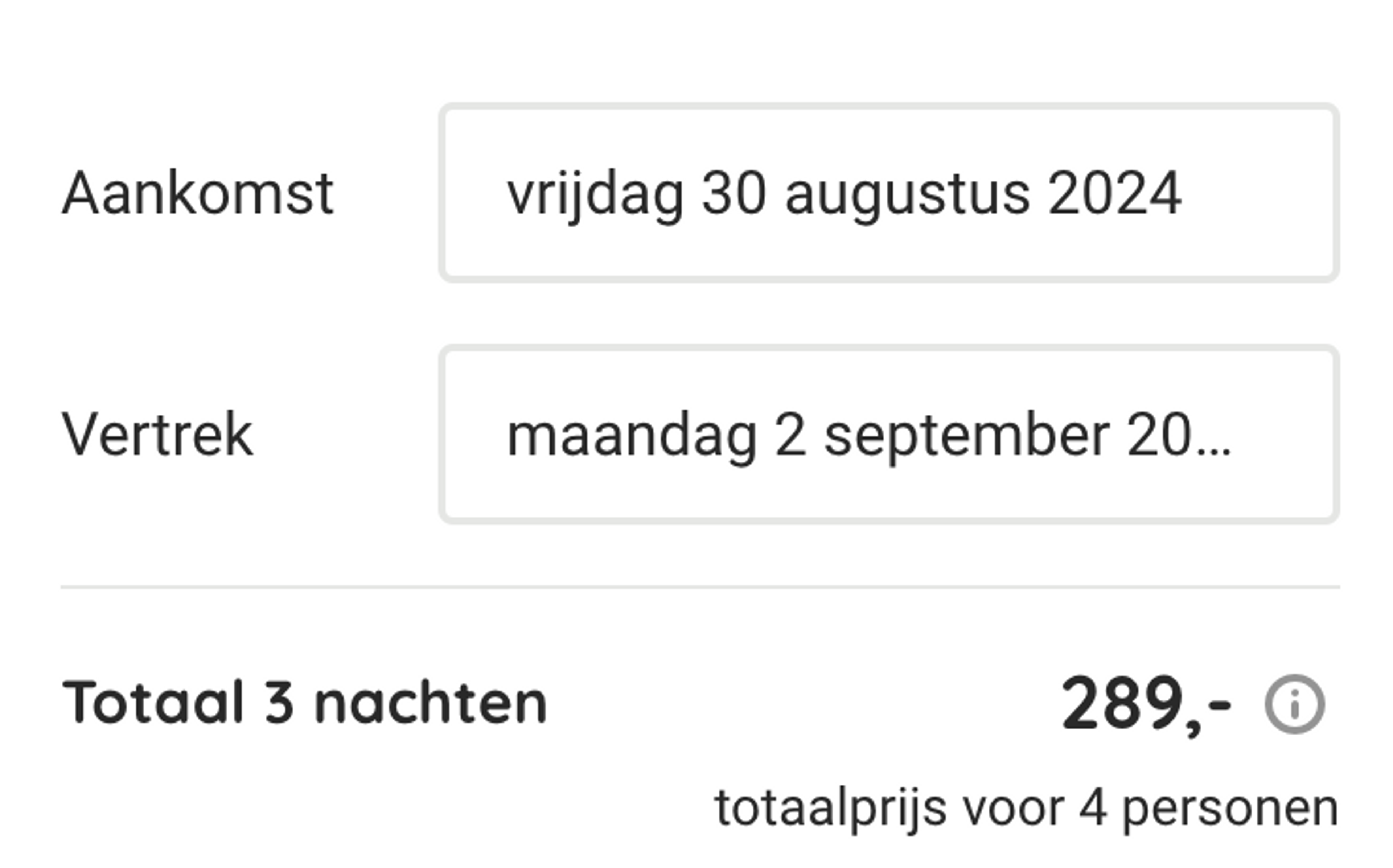 Boekingsvoorbeeld