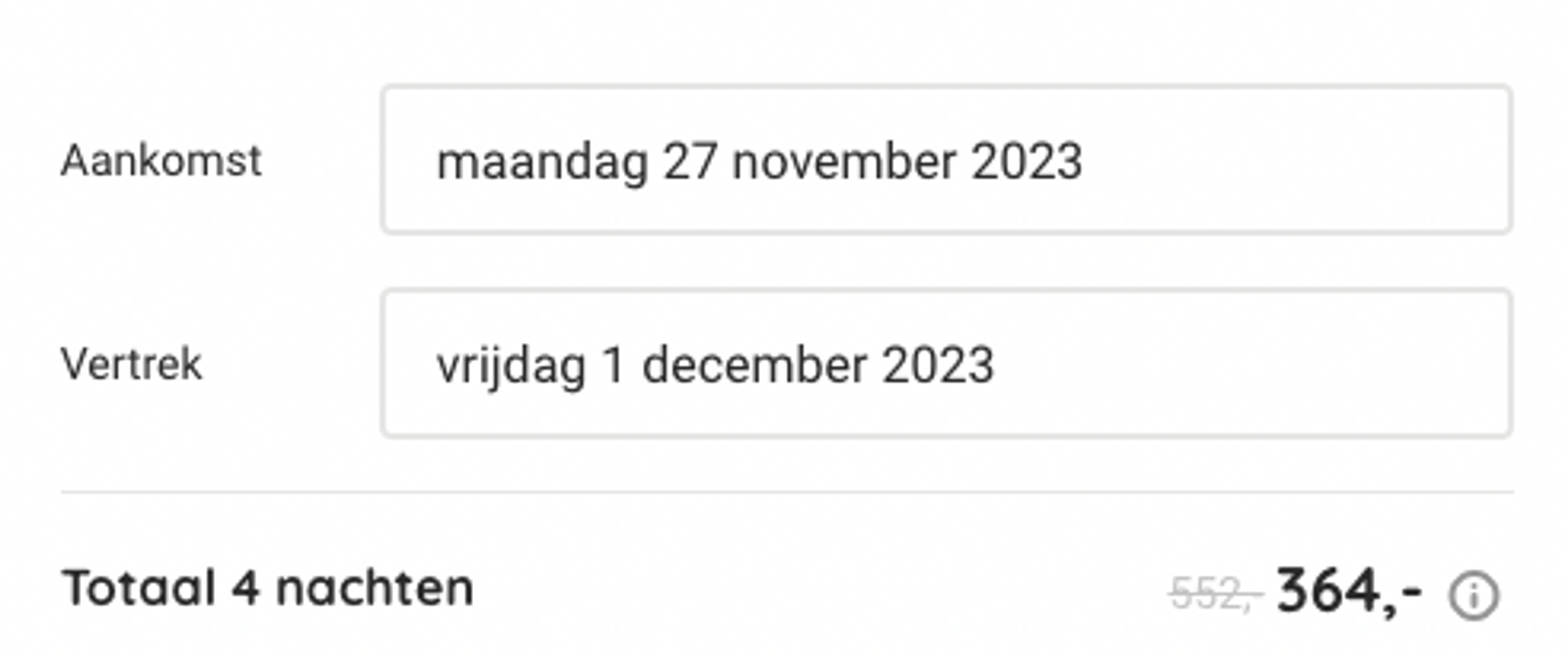 Boekingsvoorbeeld