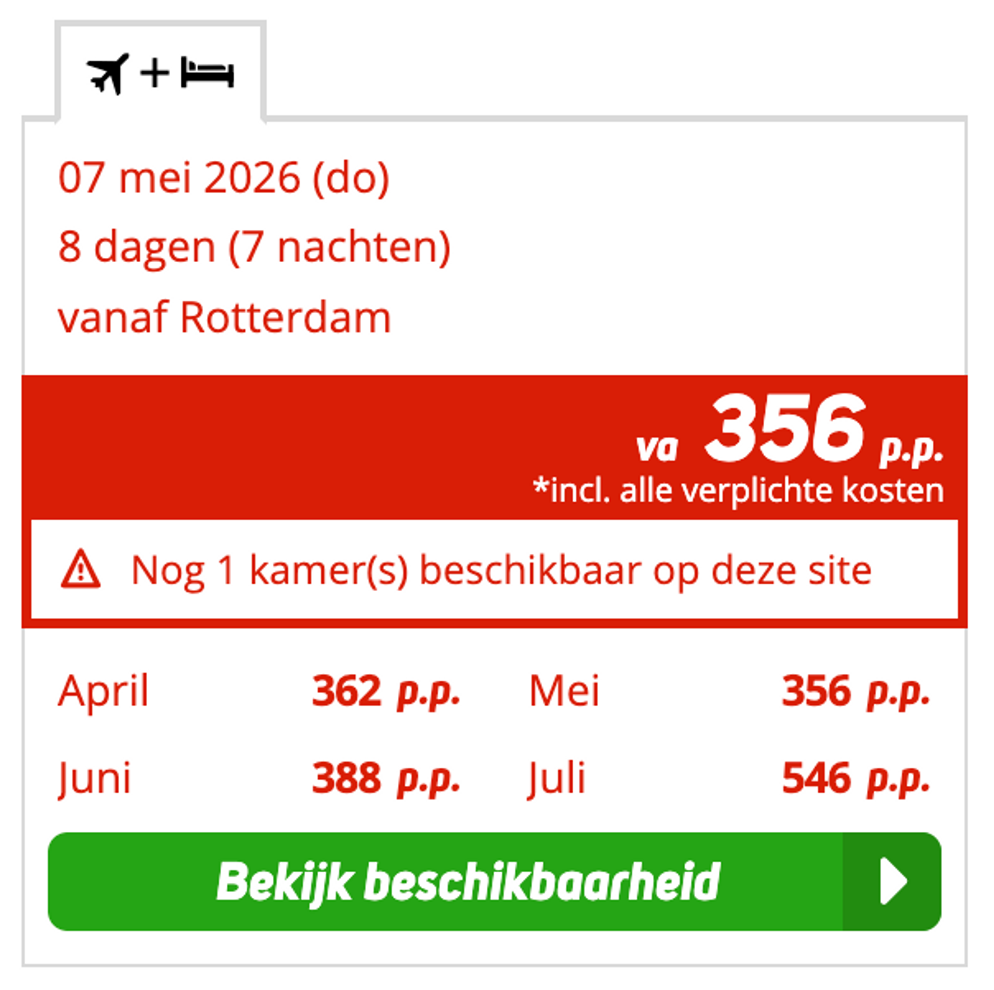Boekingsvoorbeeld