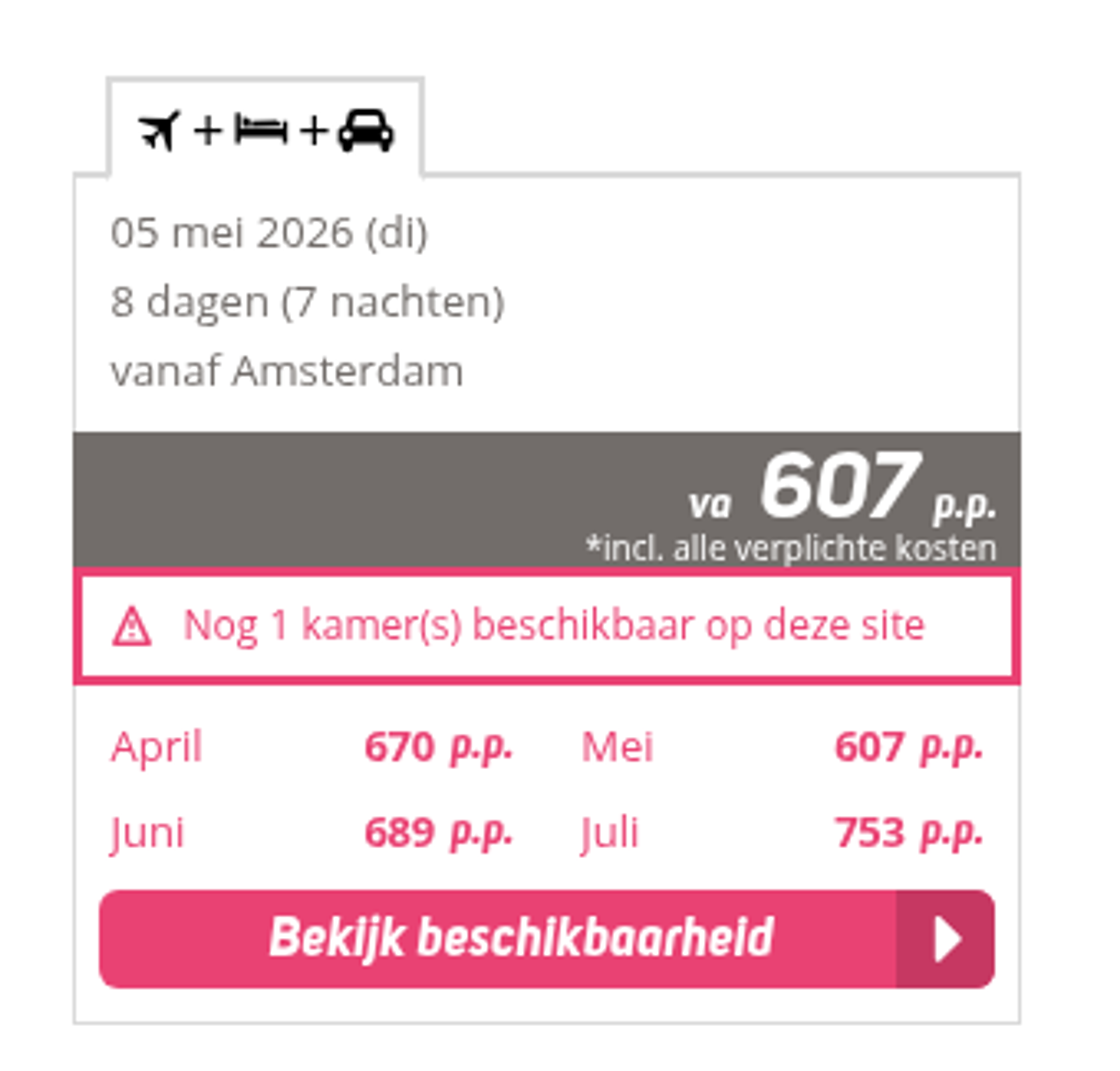 Boekingsvoorbeeld