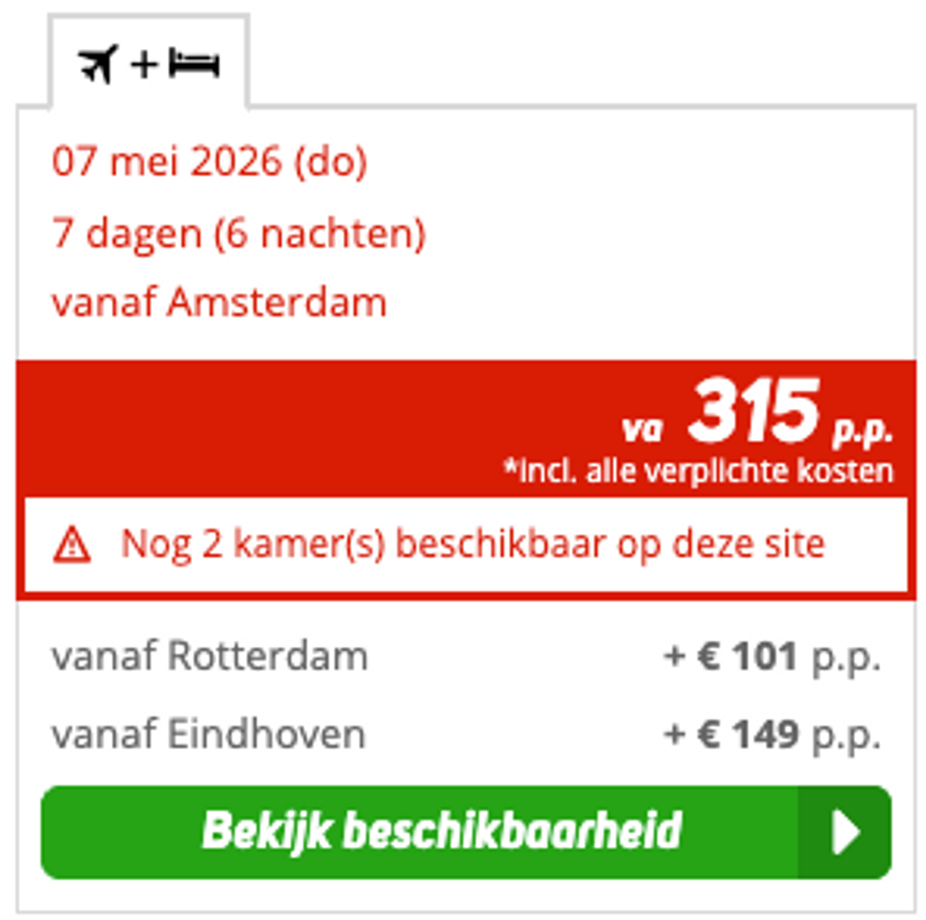 Boekingsvoorbeeld