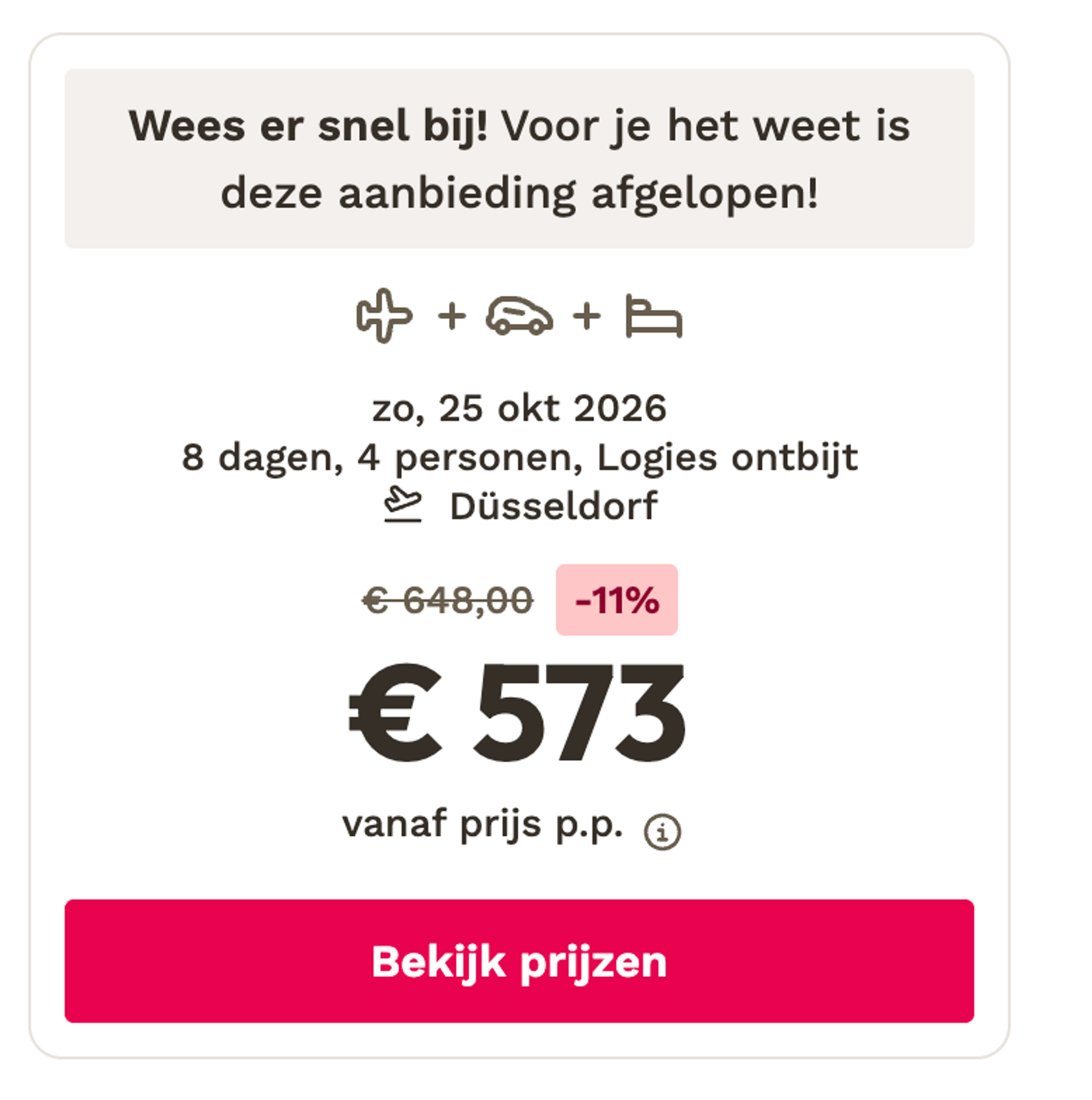 Boekingsvoorbeeld