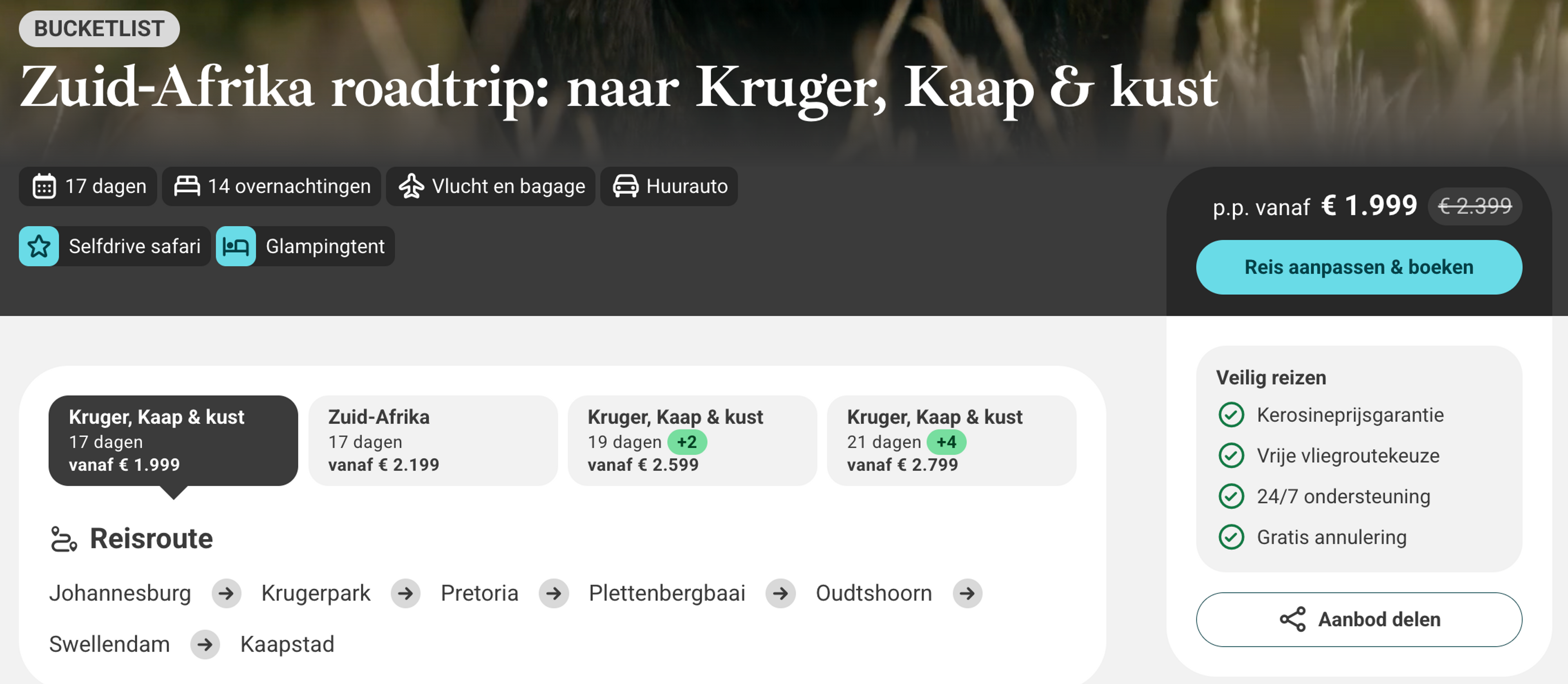 Boekingsvoorbeeld