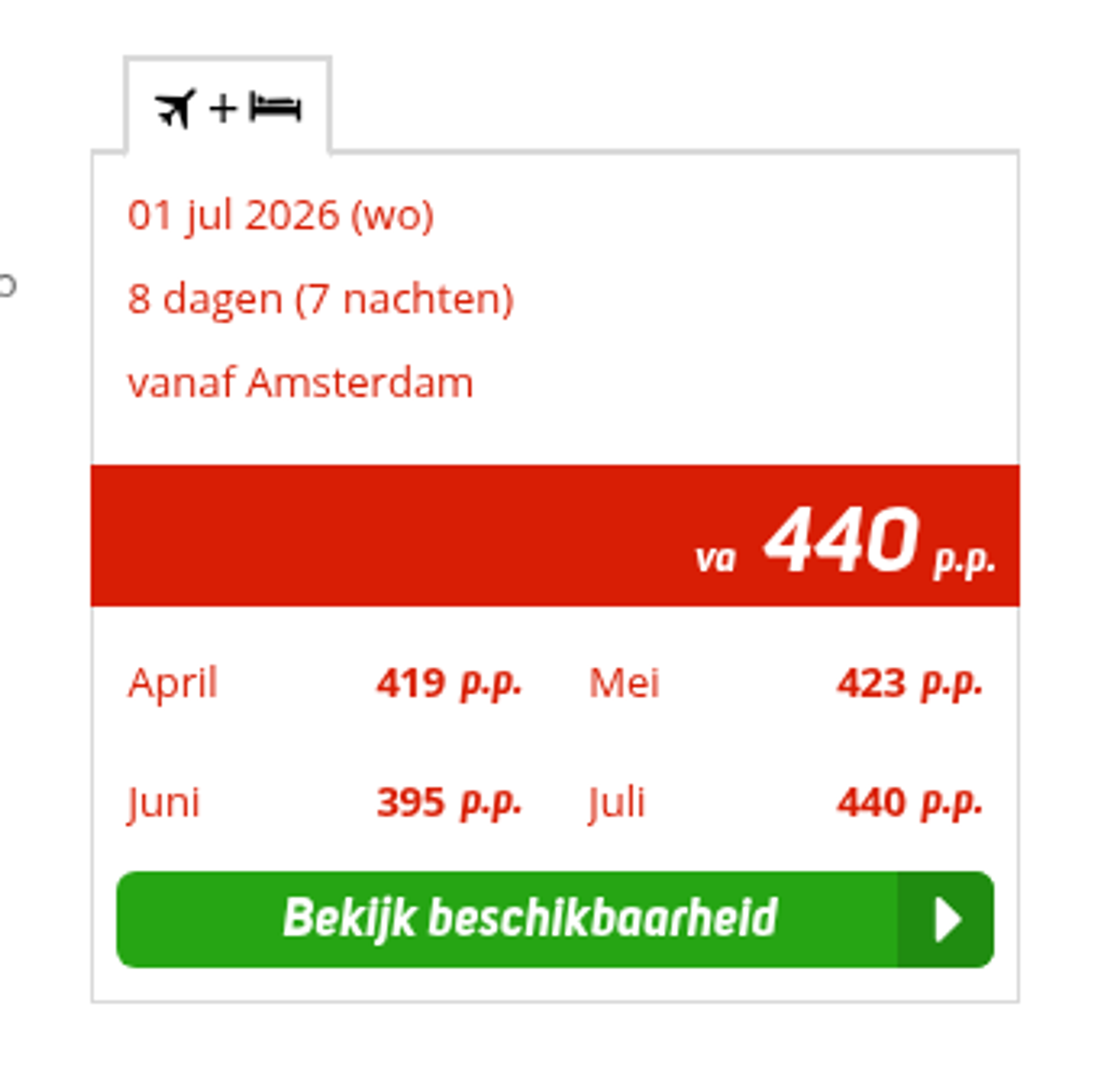Boekingsvoorbeeld