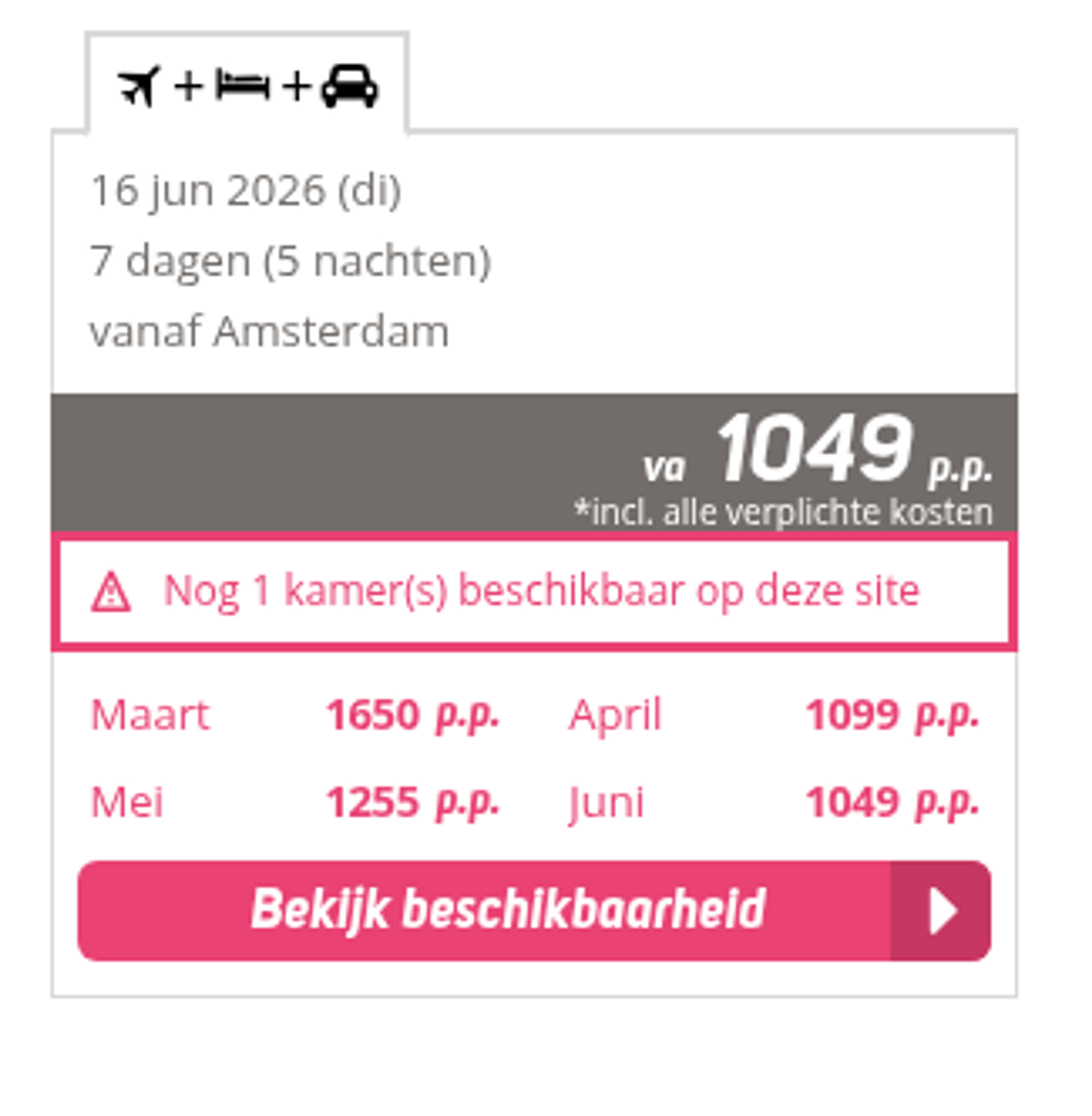 Boekingsvoorbeeld