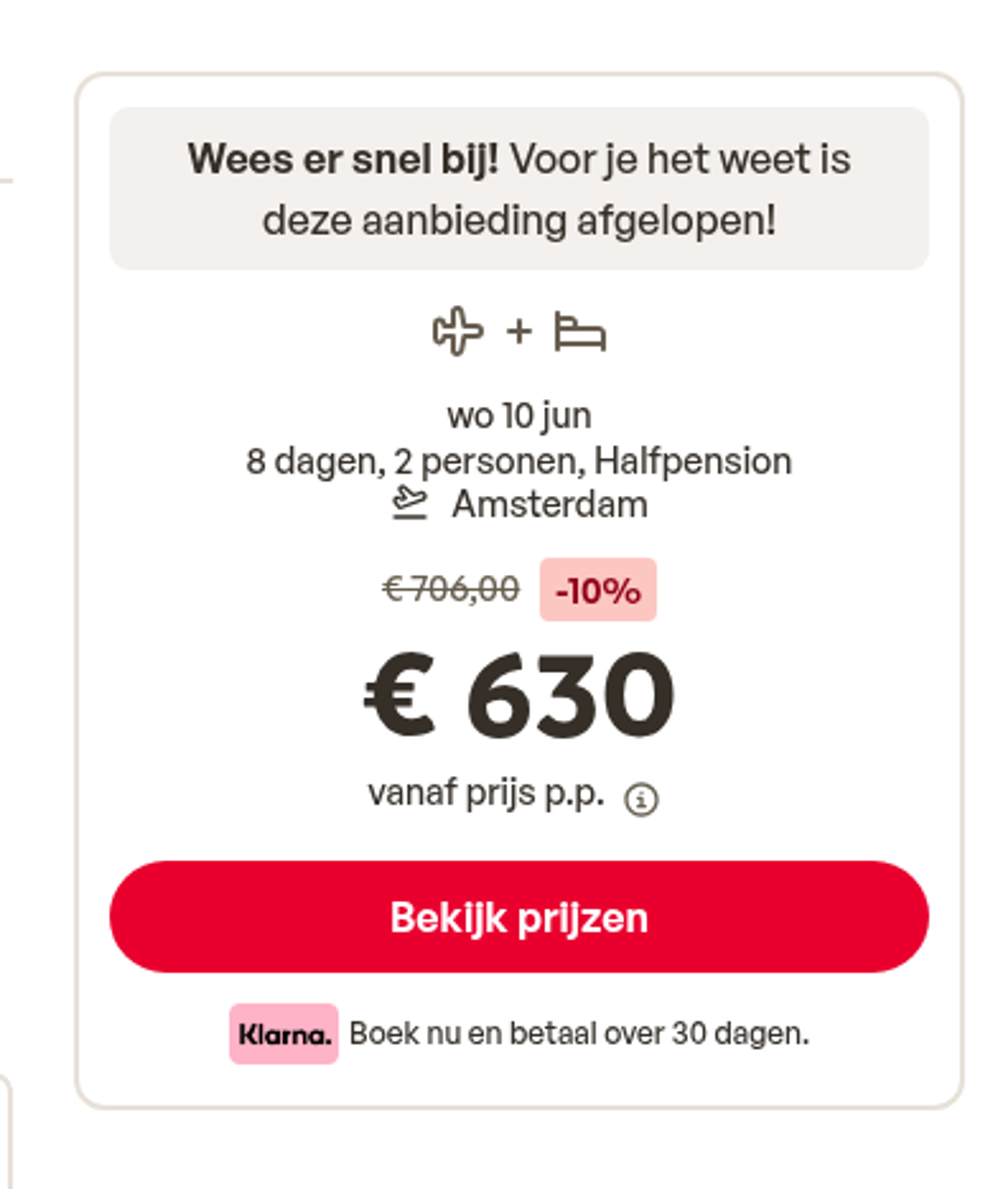 Boekingsvoorbeeld