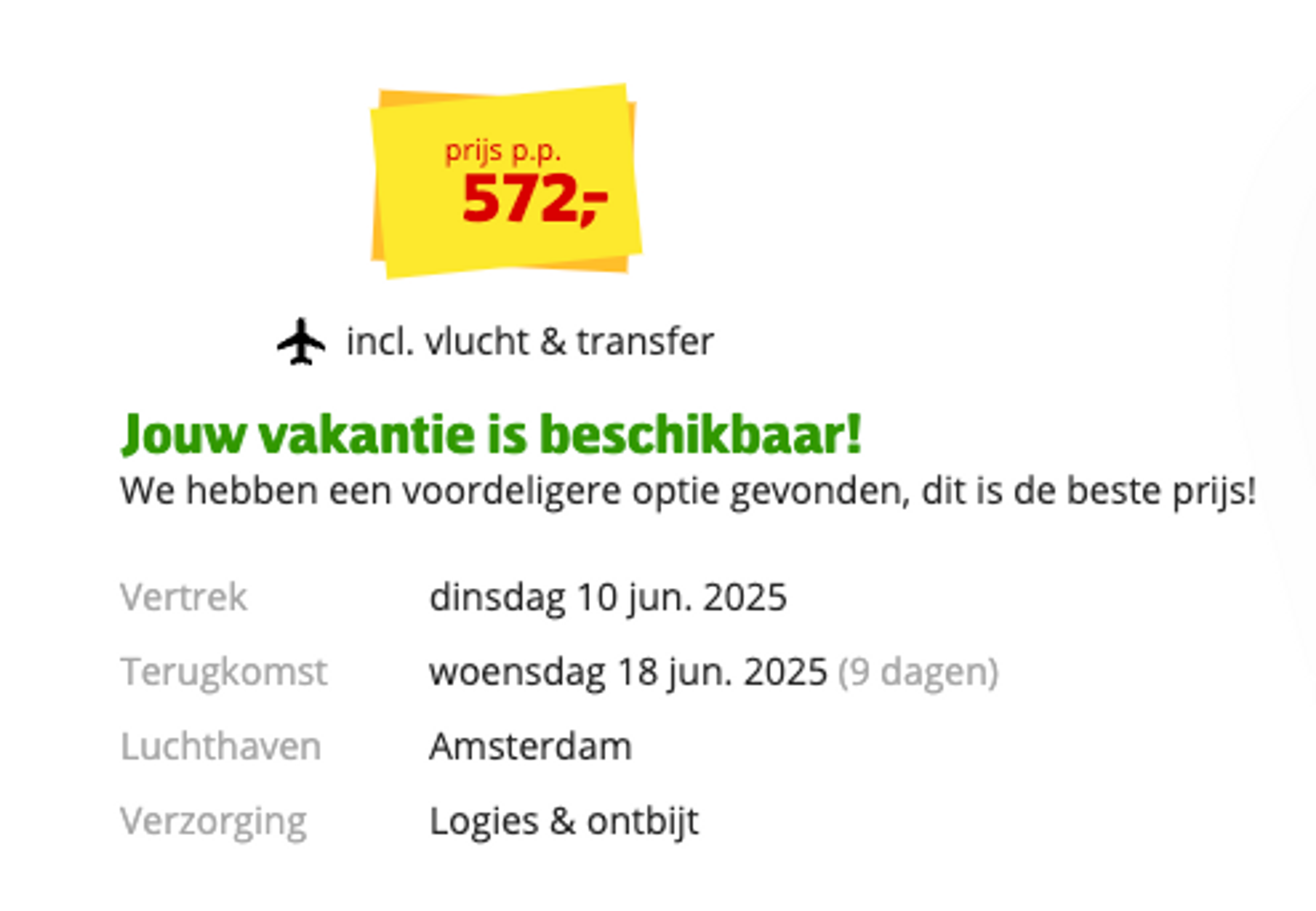 Boekingsvoorbeeld