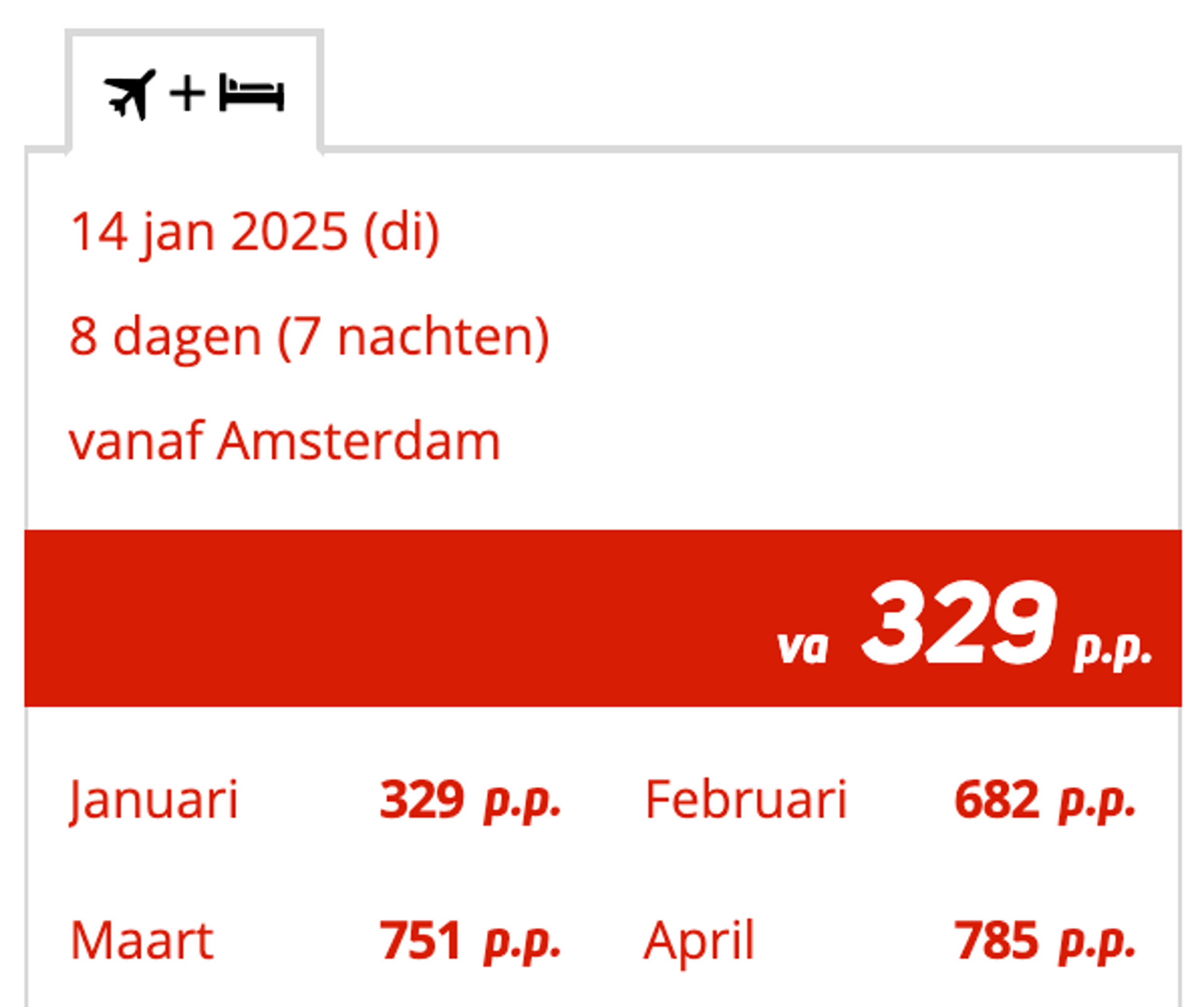 Boekingsvoorbeeld