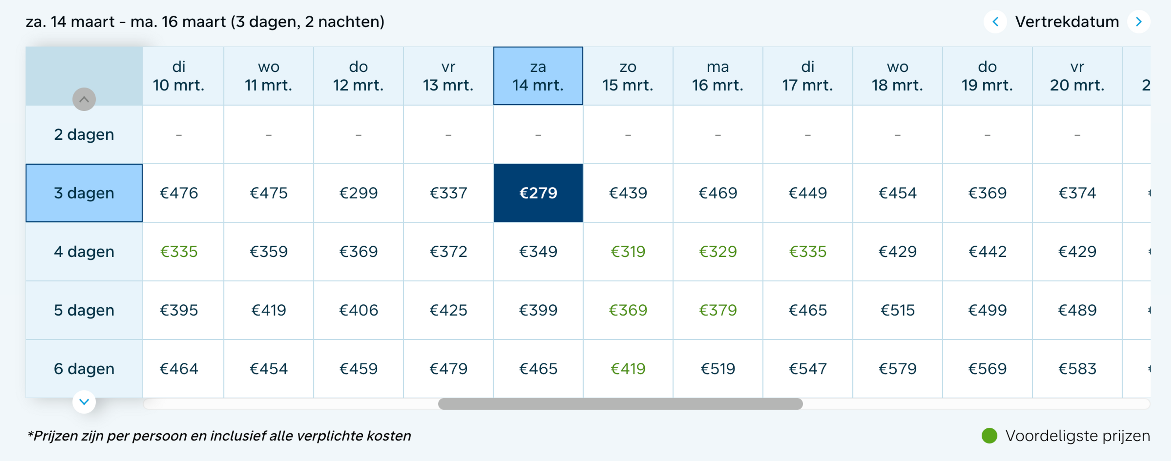 Boekingsvoorbeeld