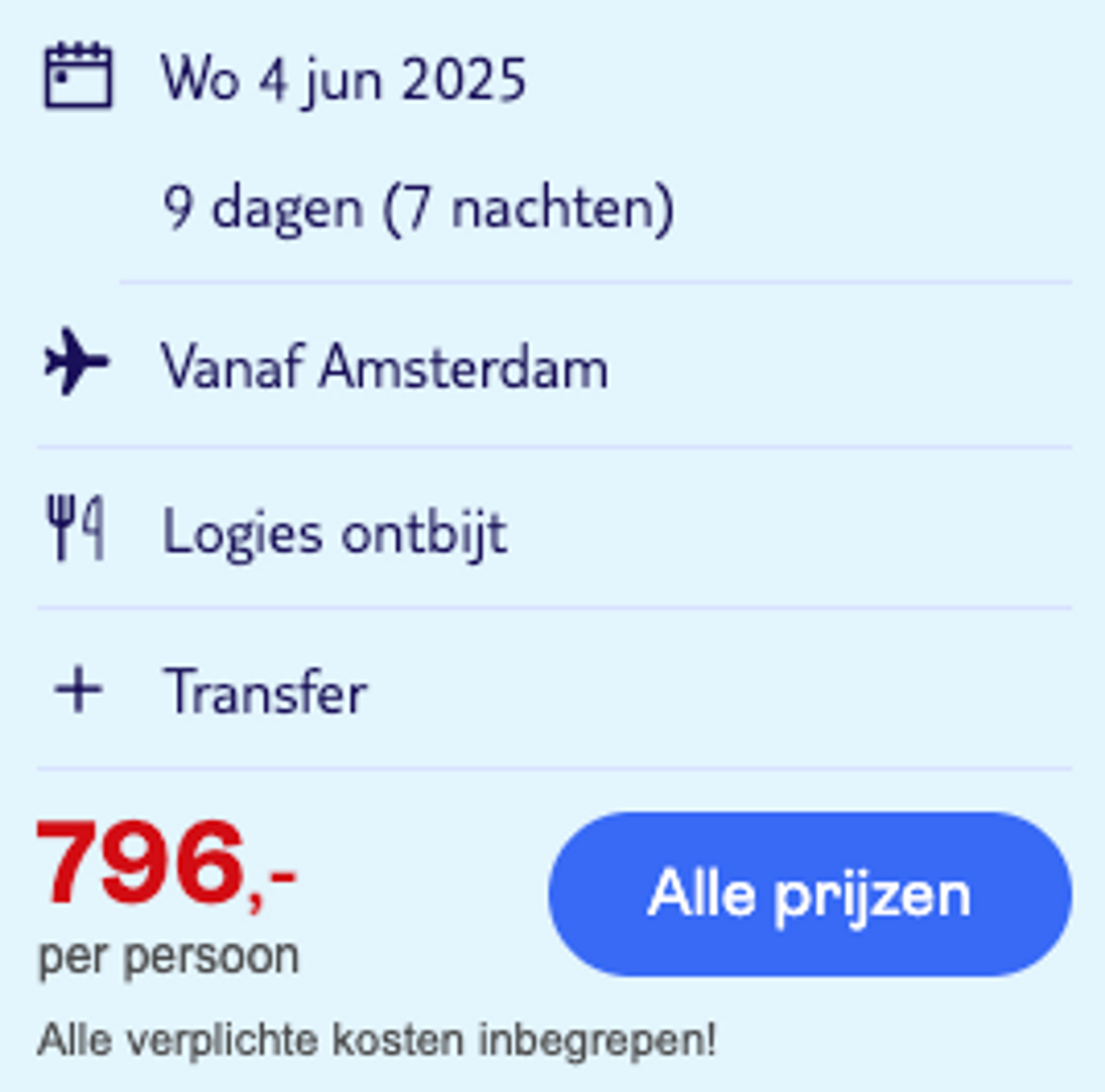 Boekingsvoorbeeld