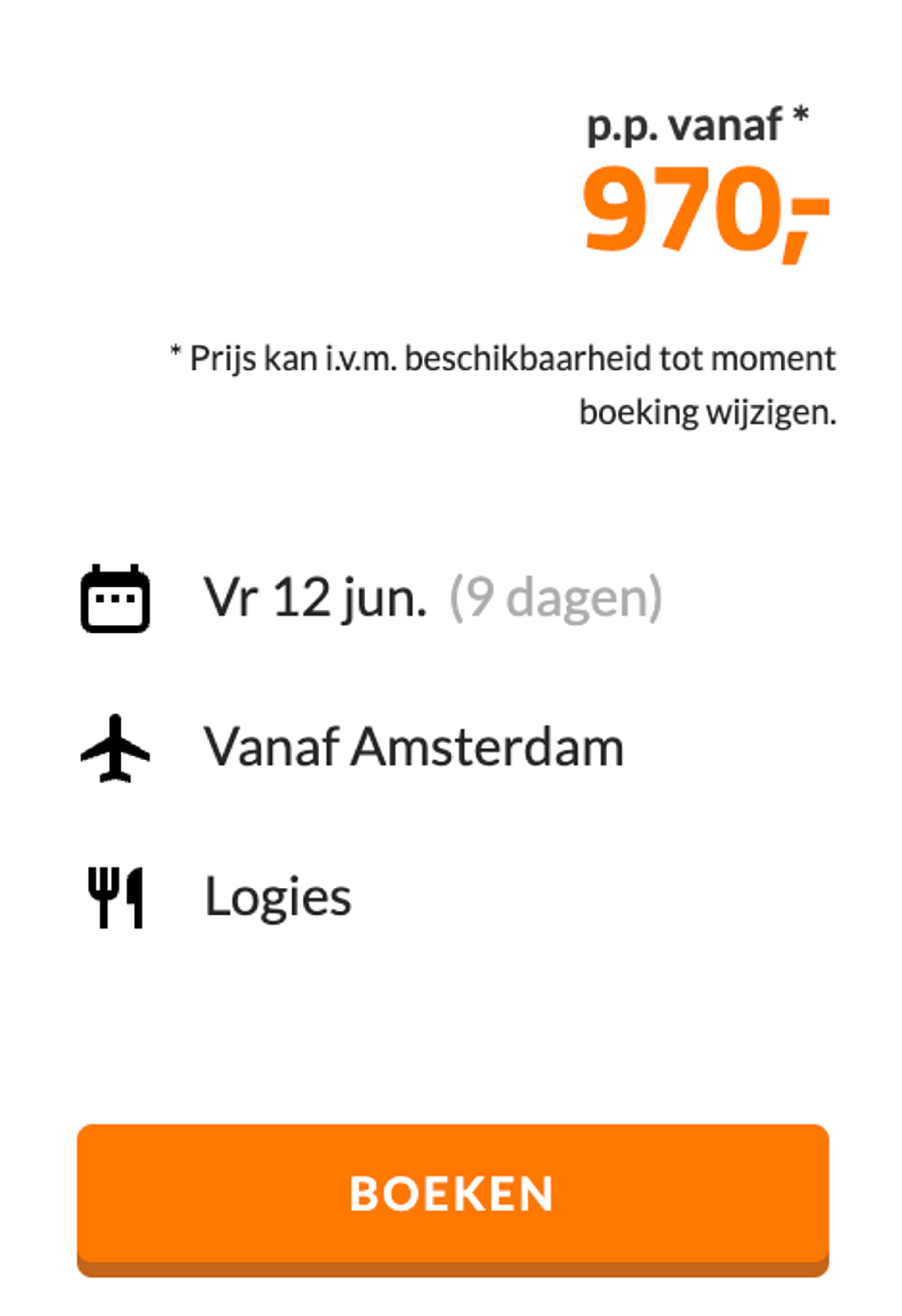 Boekingsvoorbeeld