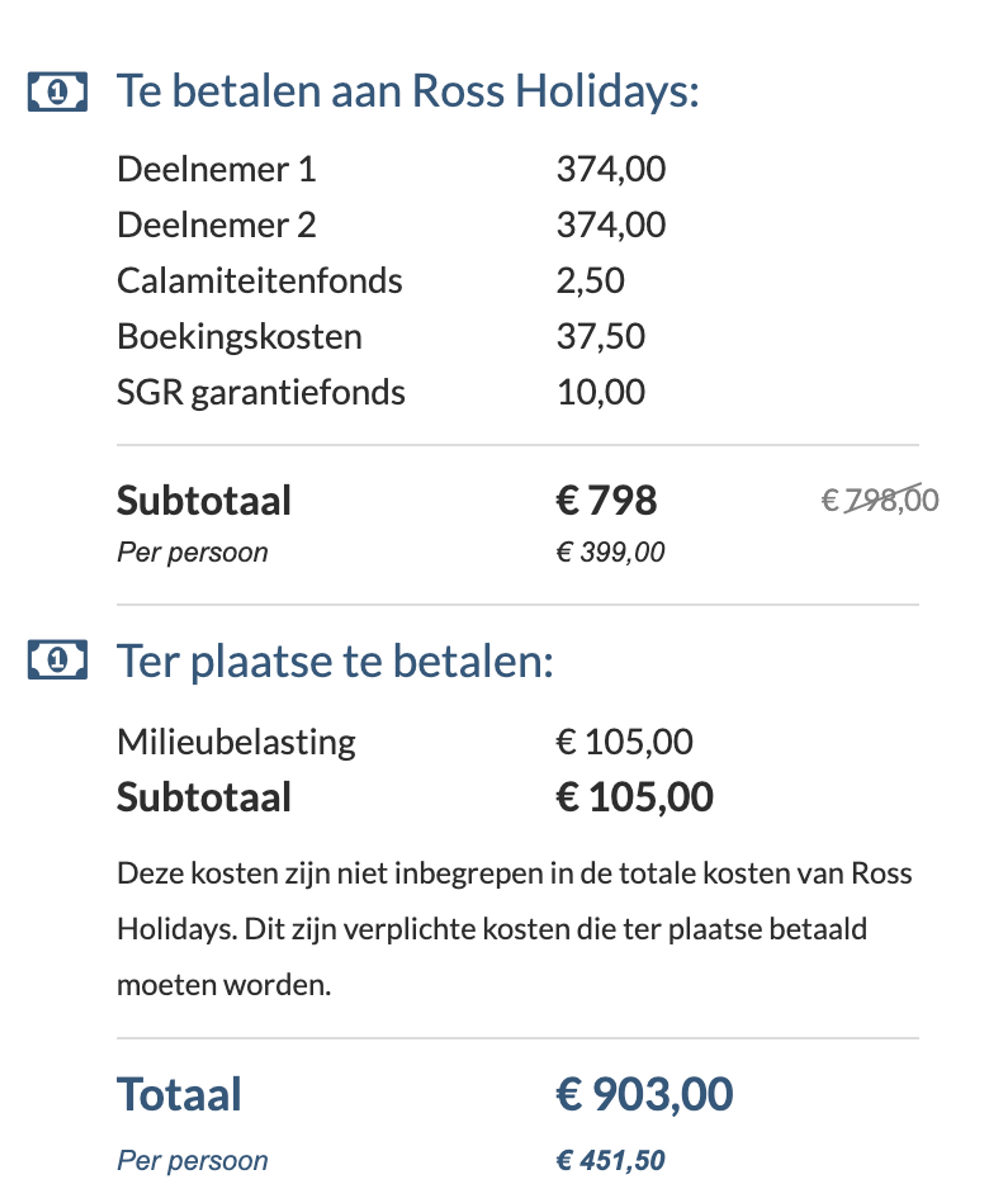 Boekingsvoorbeeld