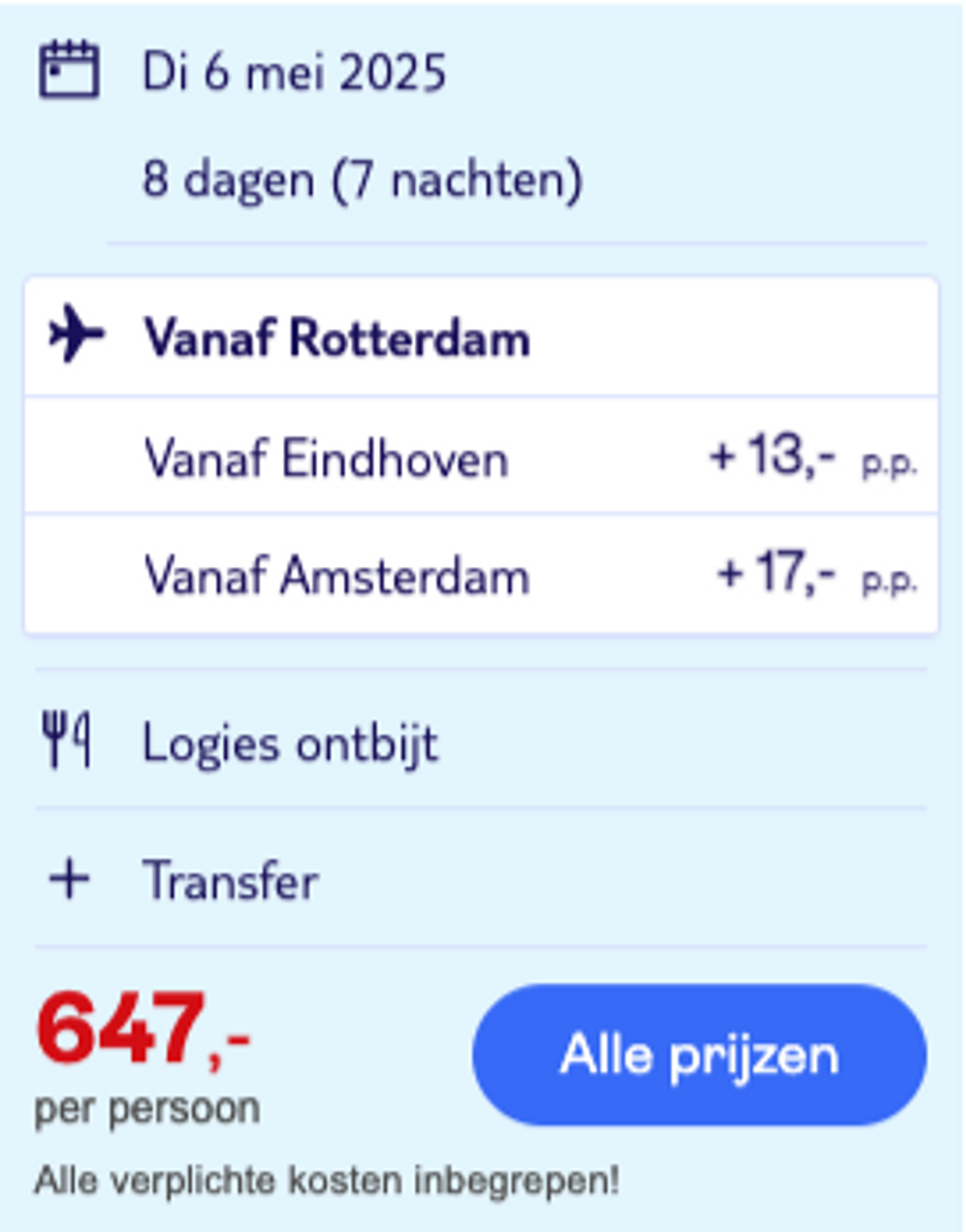 Boekingsvoorbeeld