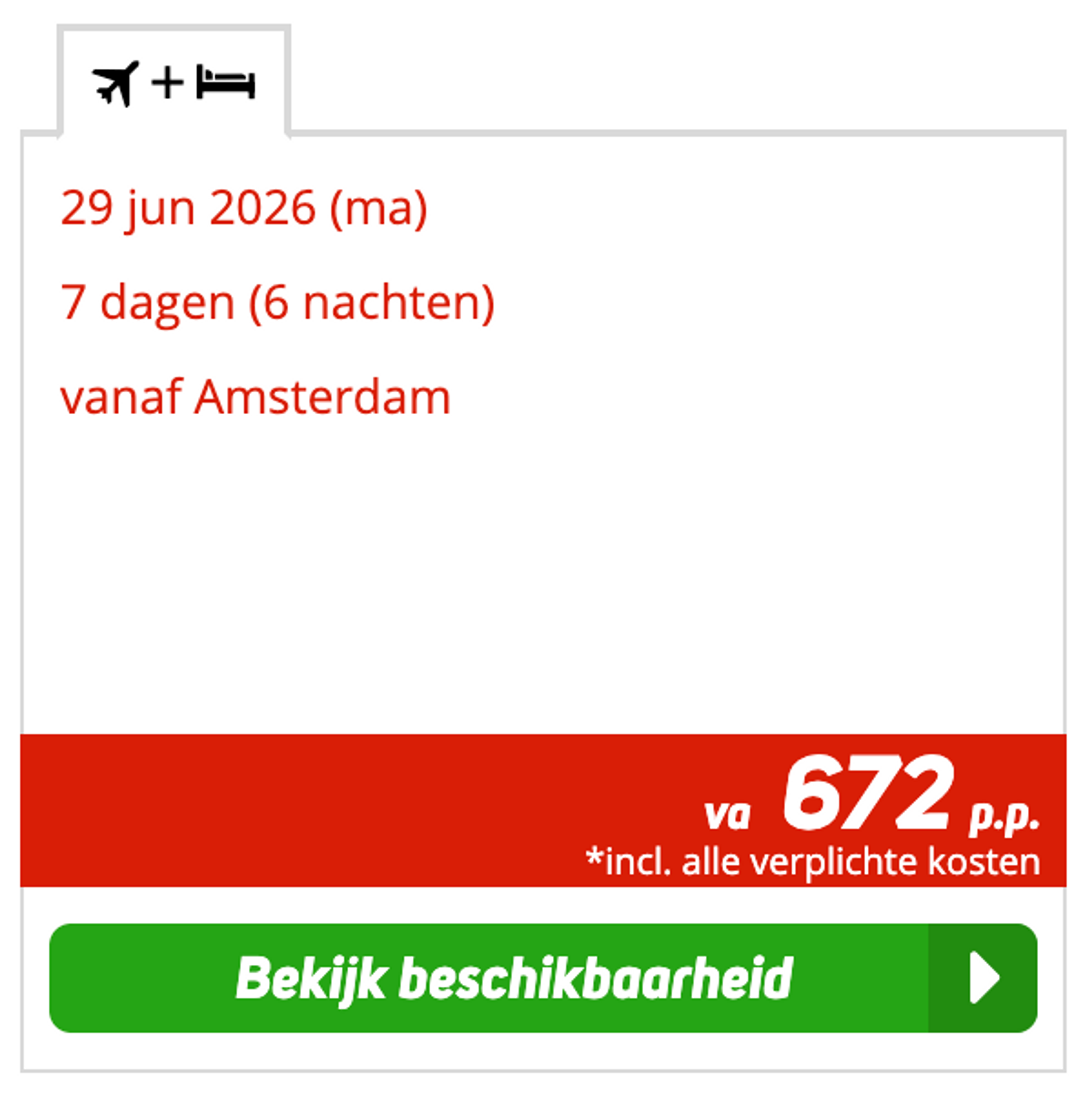 Boekingsvoorbeeld