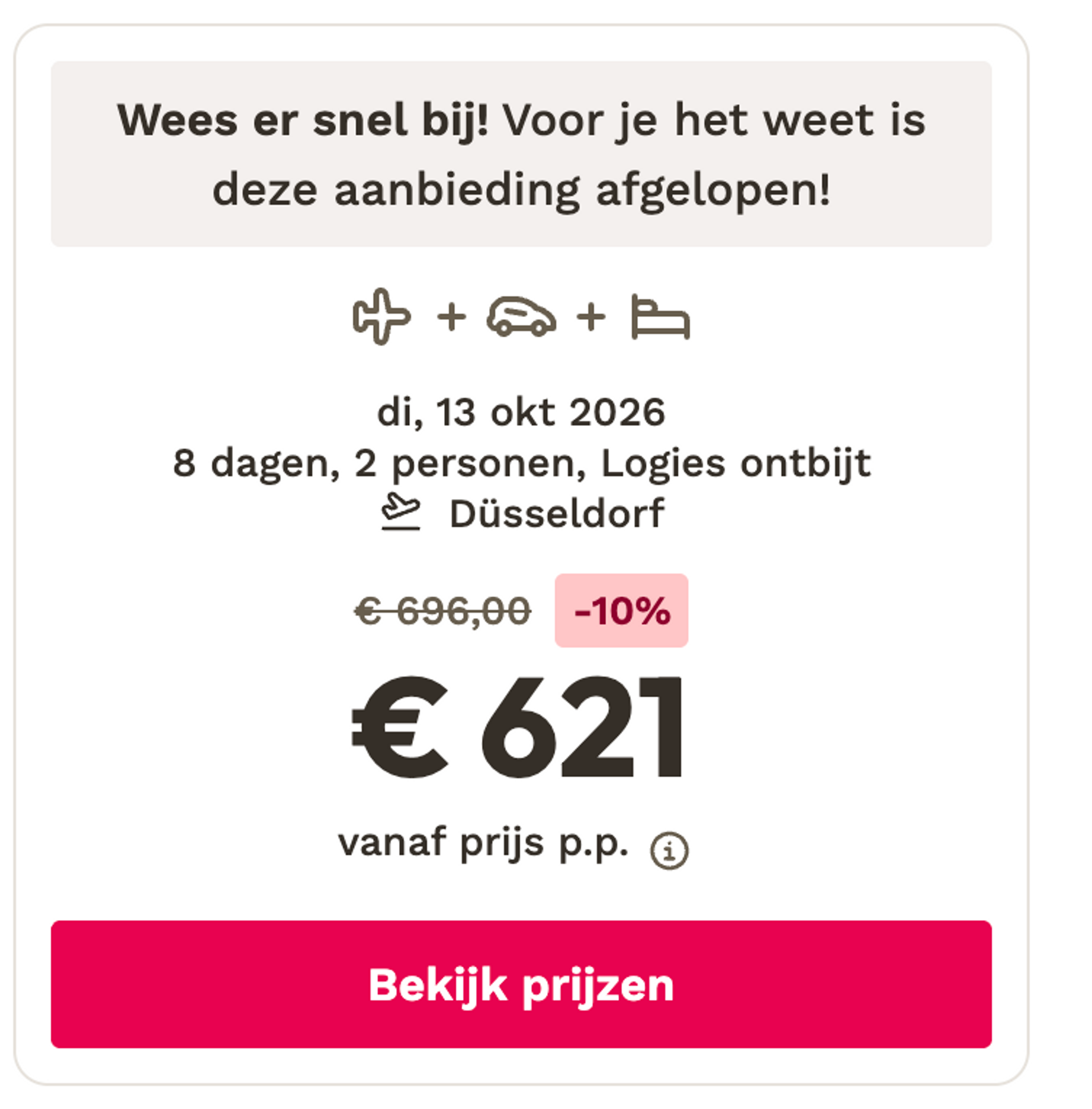 Boekingsvoorbeeld