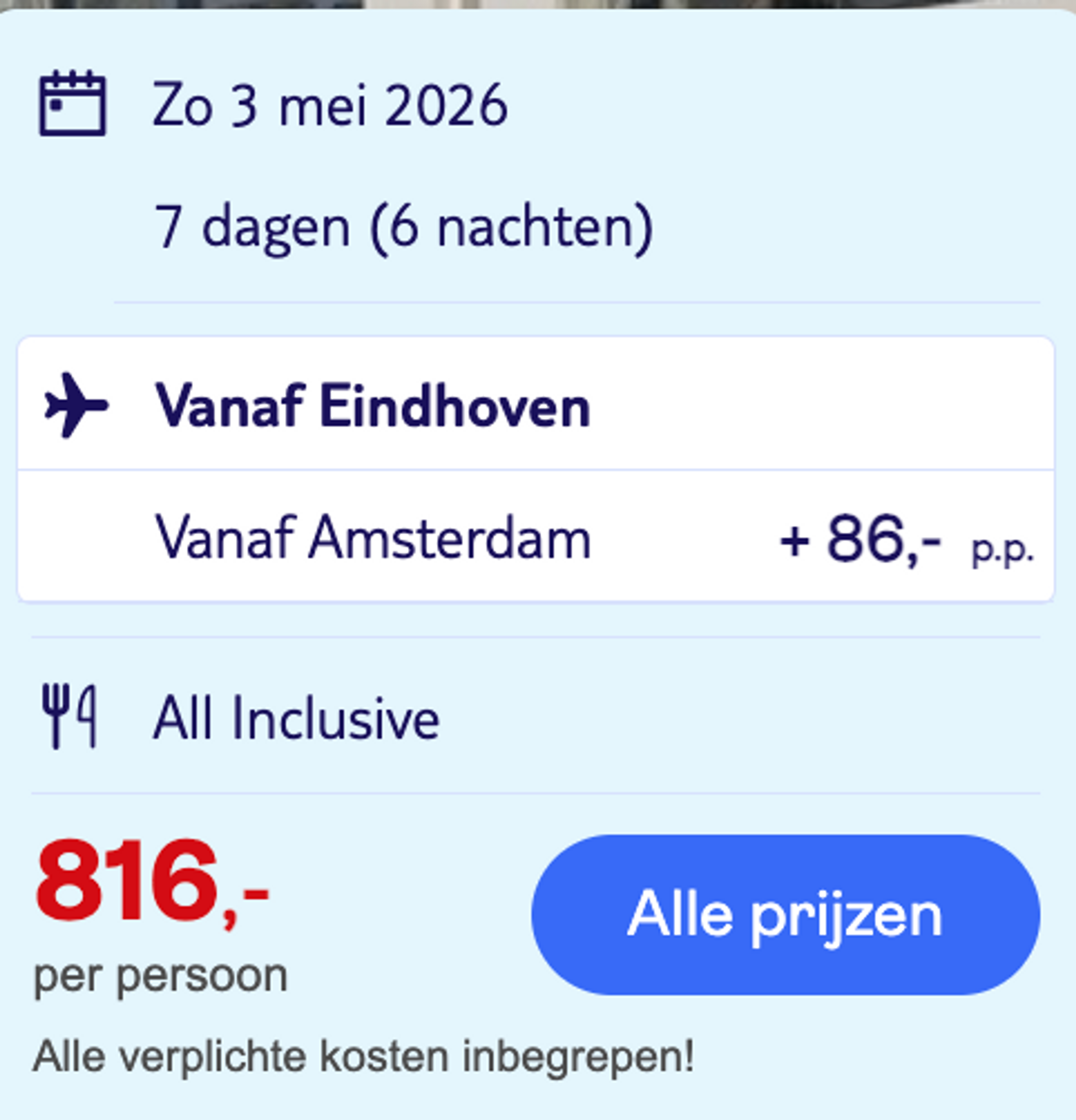Boekingsvoorbeeld
