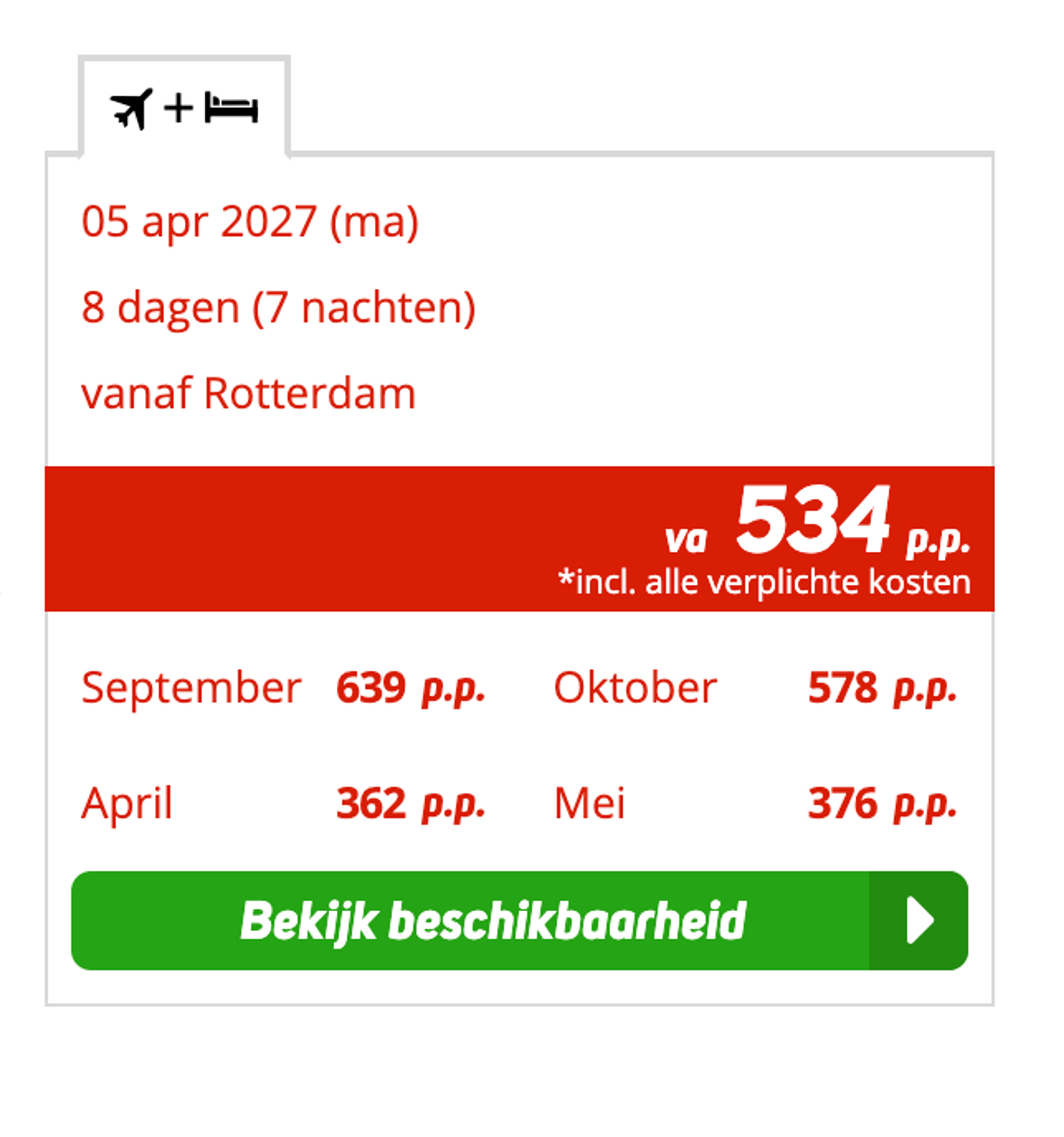 Boekingsvoorbeeld