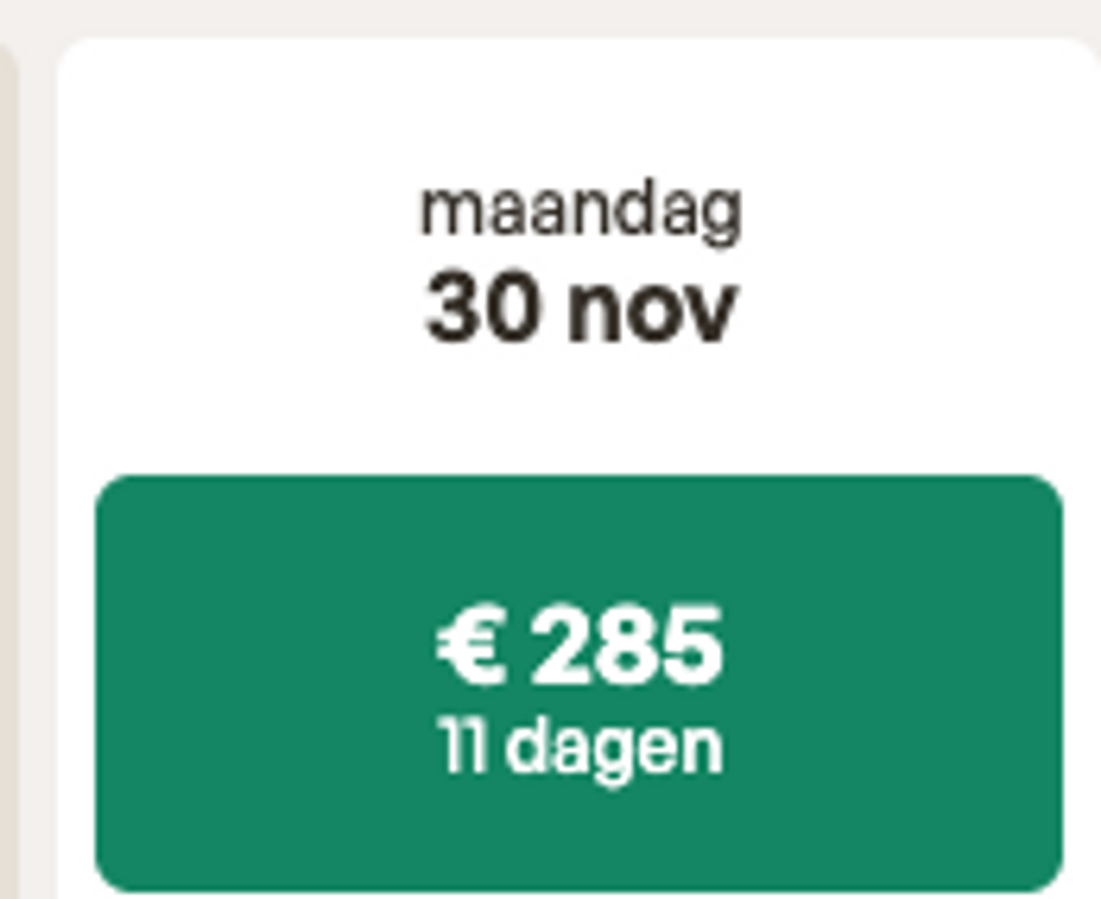 Boekingsvoorbeeld