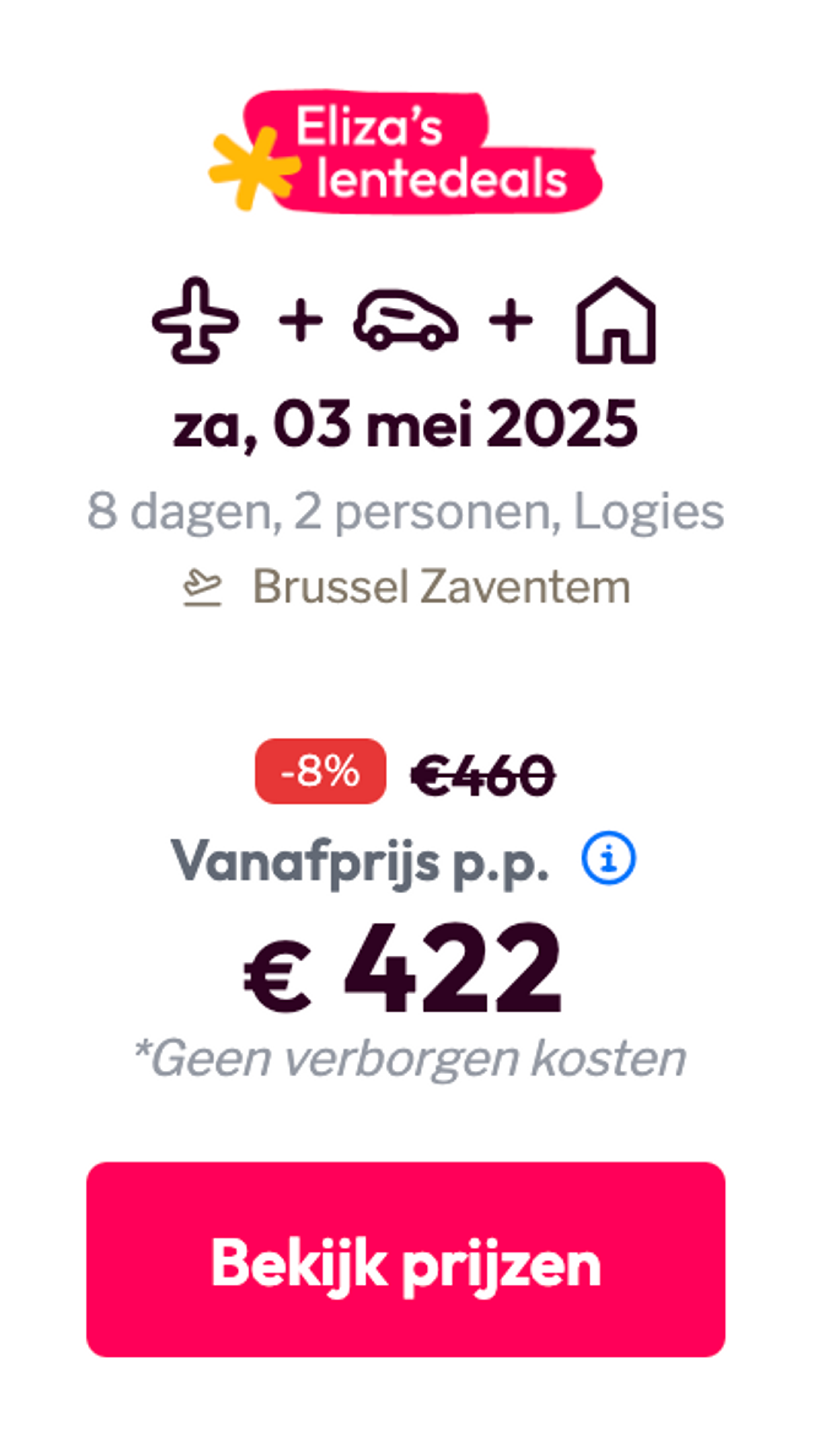 Boekingsvoorbeeld