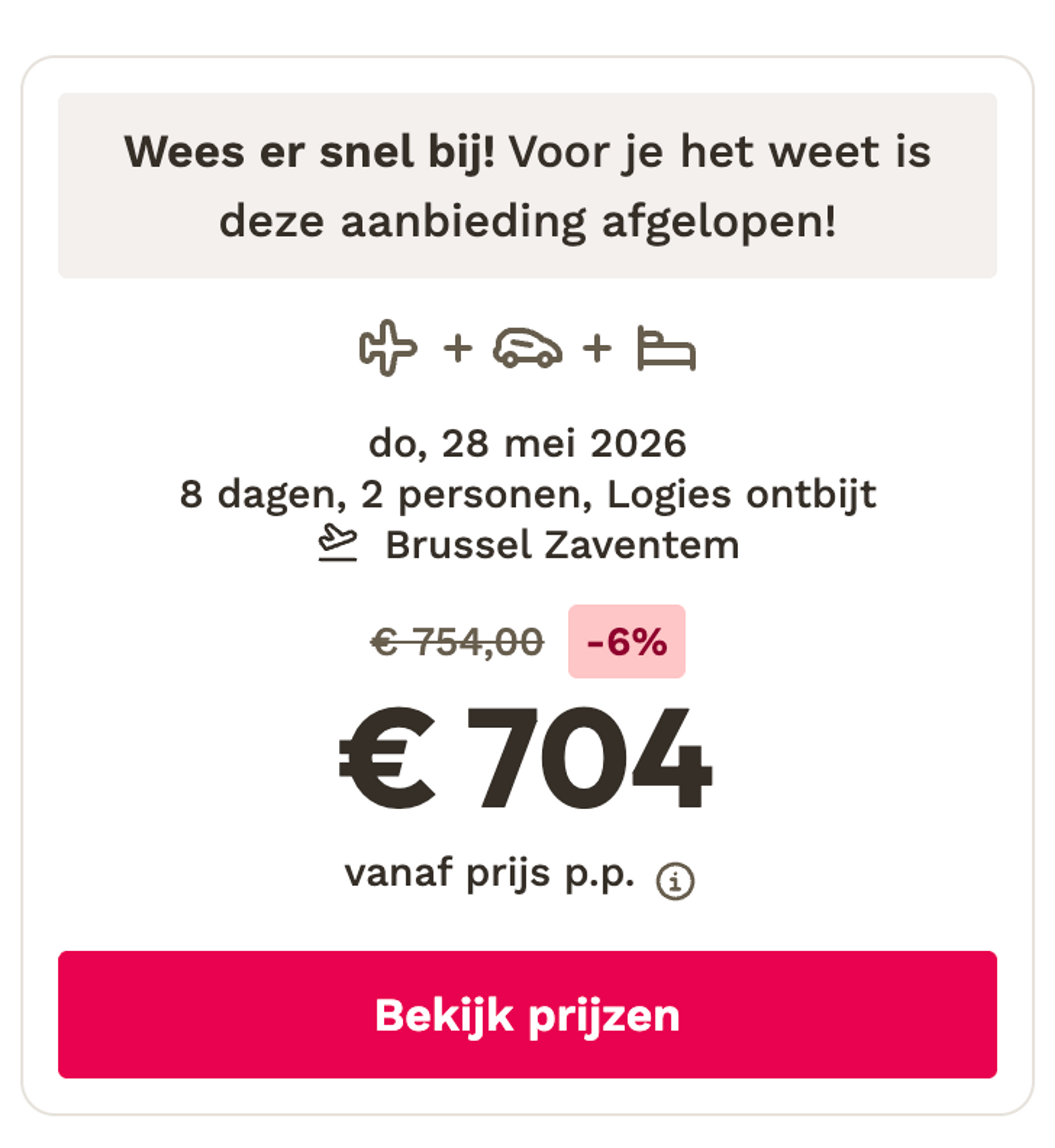 Boekingsvoorbeeld