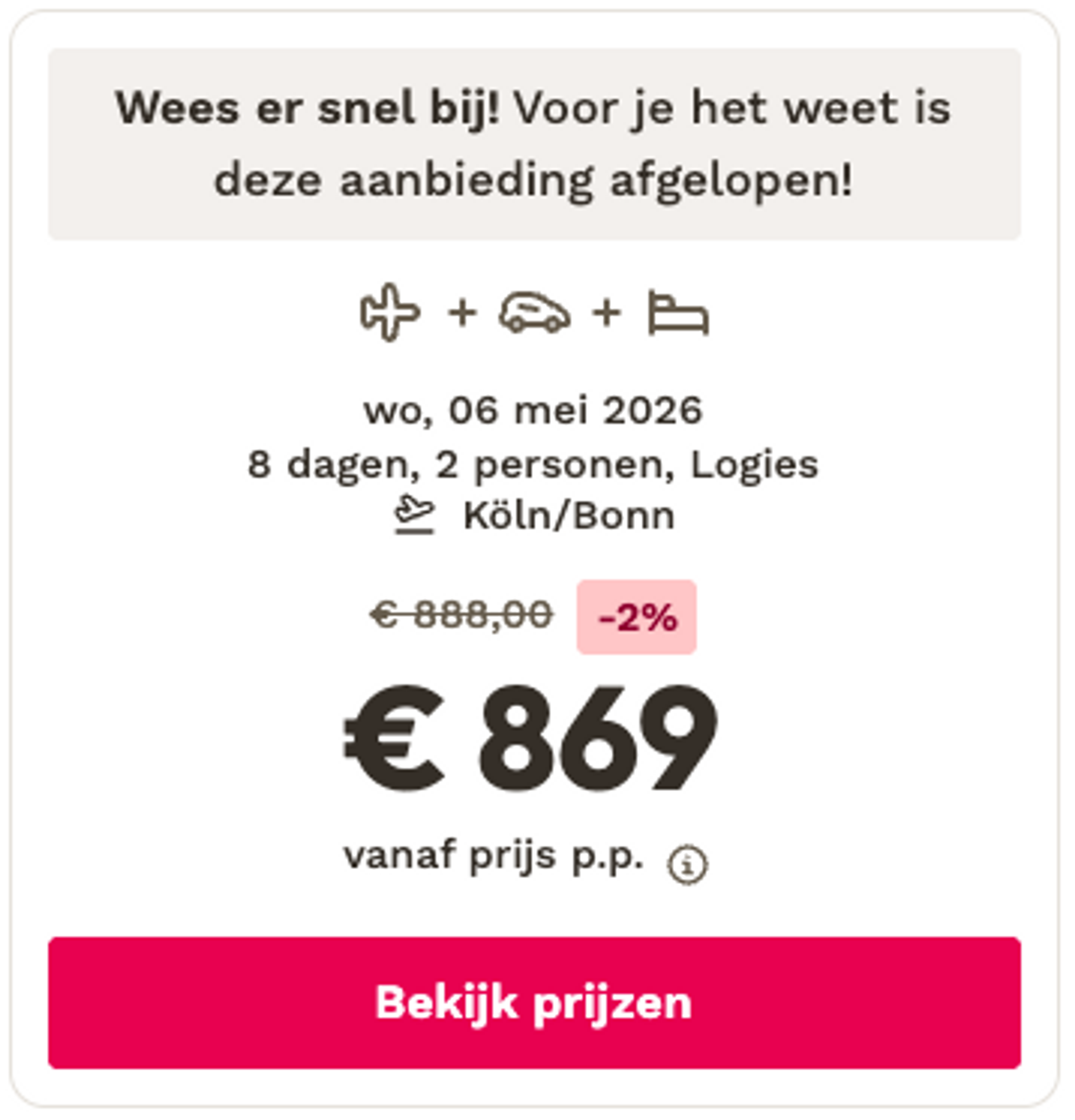 Boekingsvoorbeeld