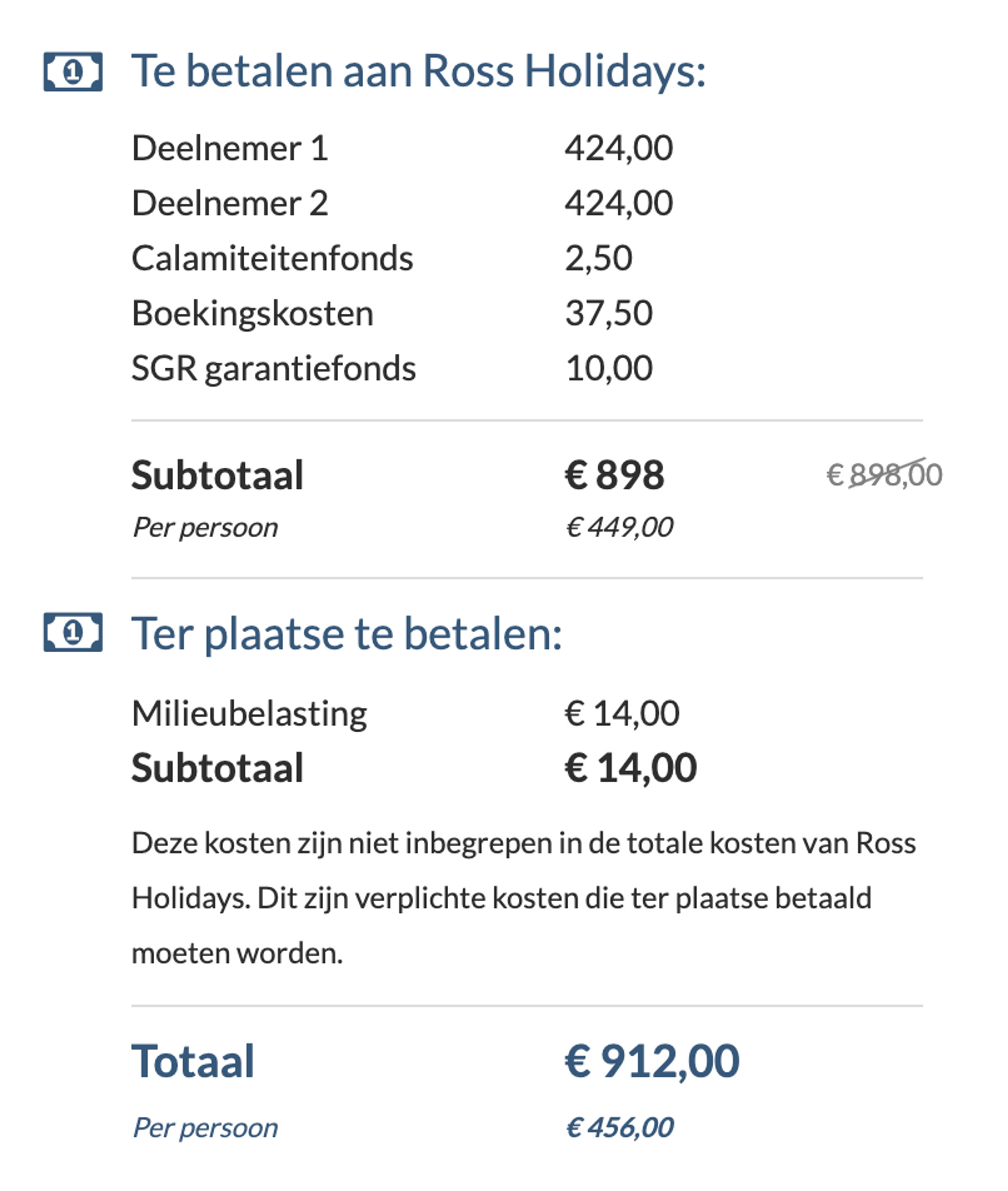 Boekingsvoorbeeld