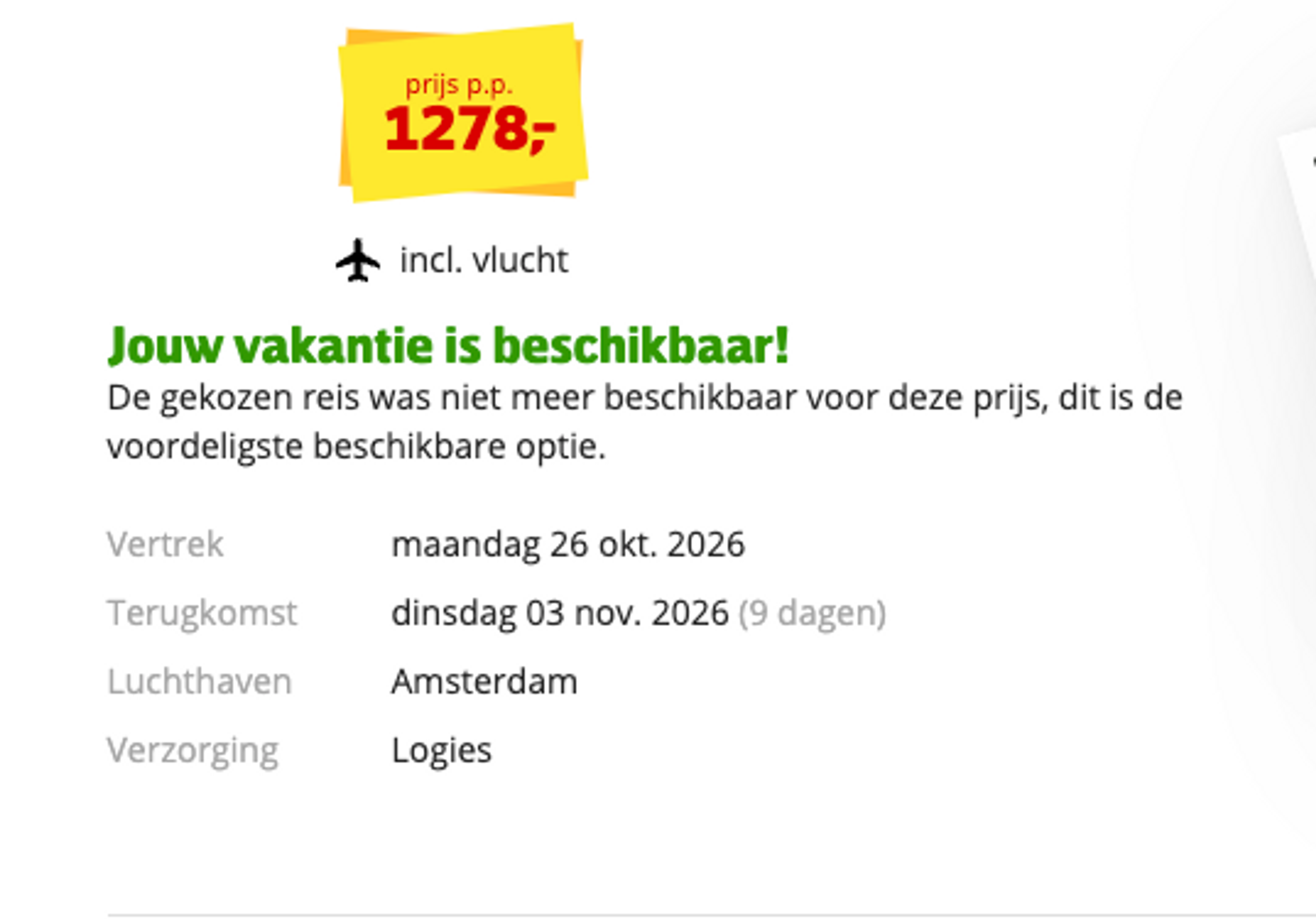 Boekingsvoorbeeld