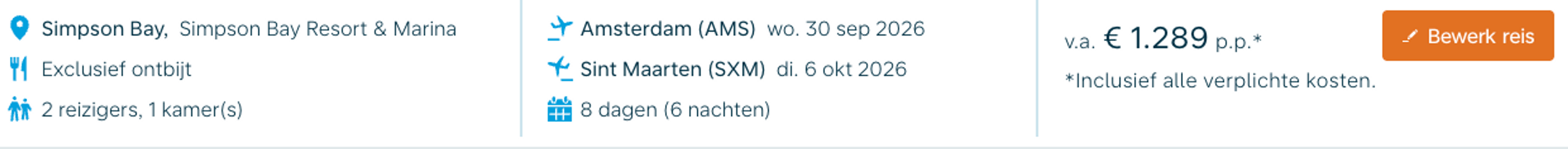 Boekingsvoorbeeld