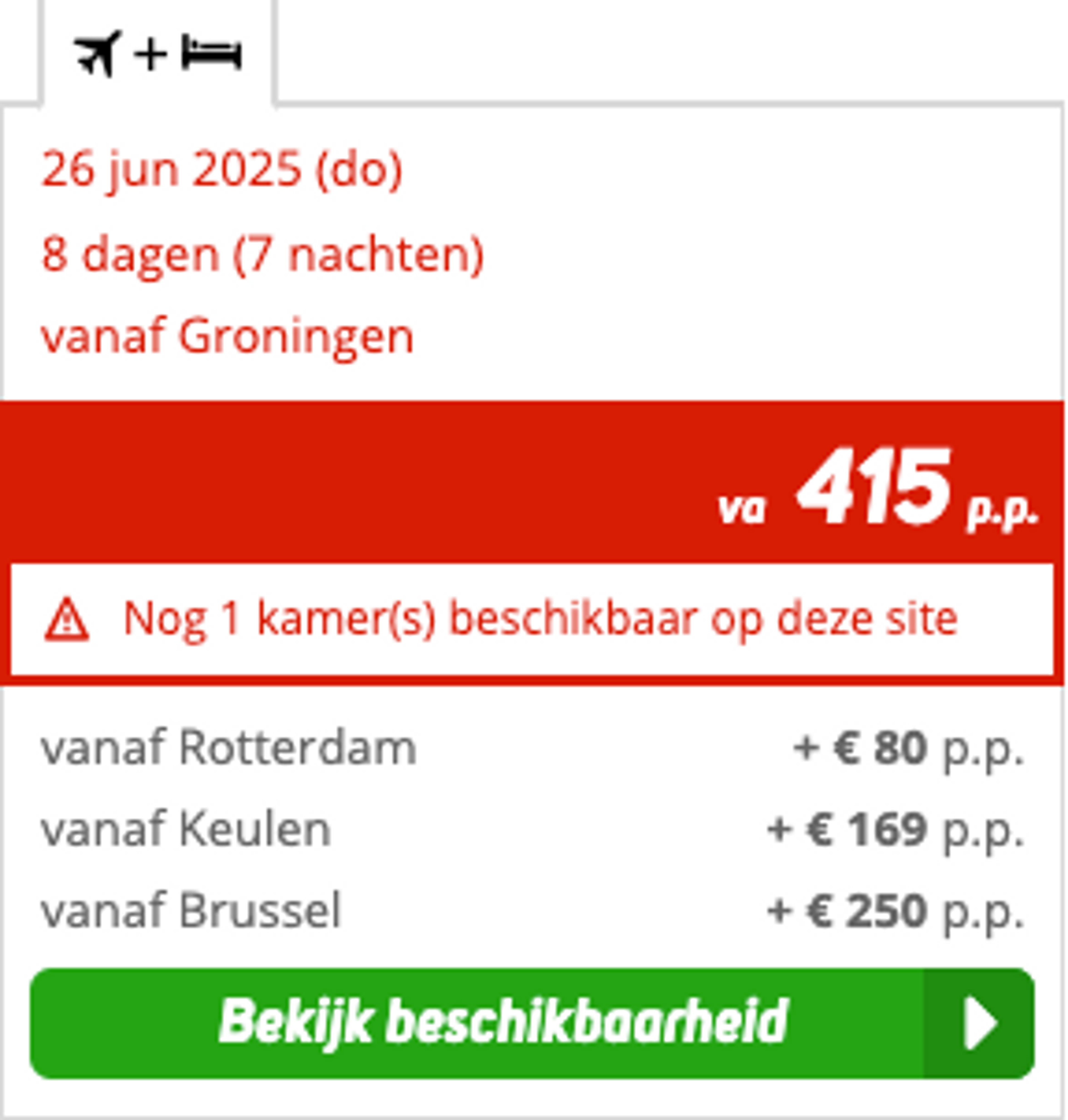 Boekingsvoorbeeld