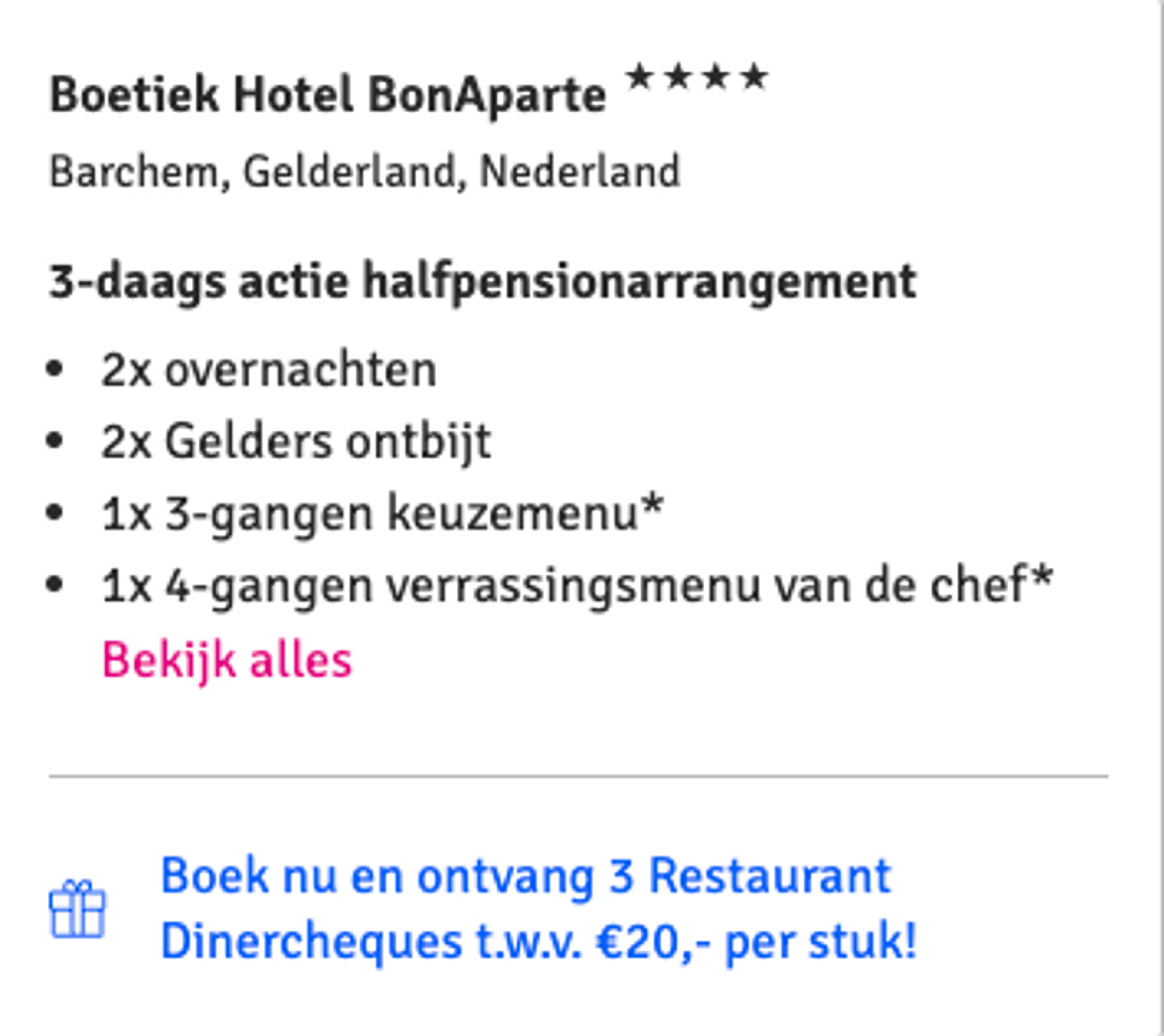 Boekingsvoorbeeld