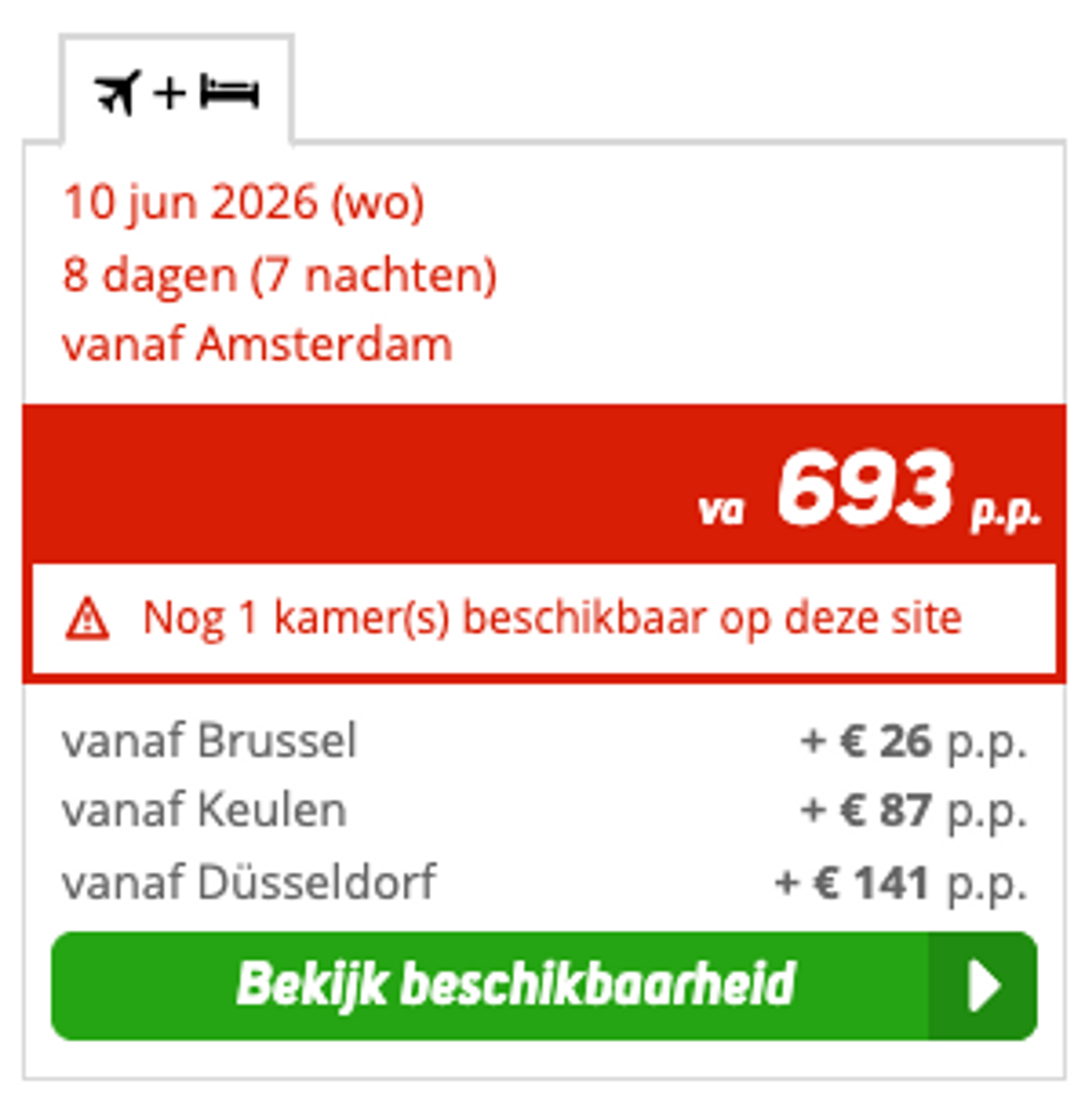 Boekingsvoorbeeld