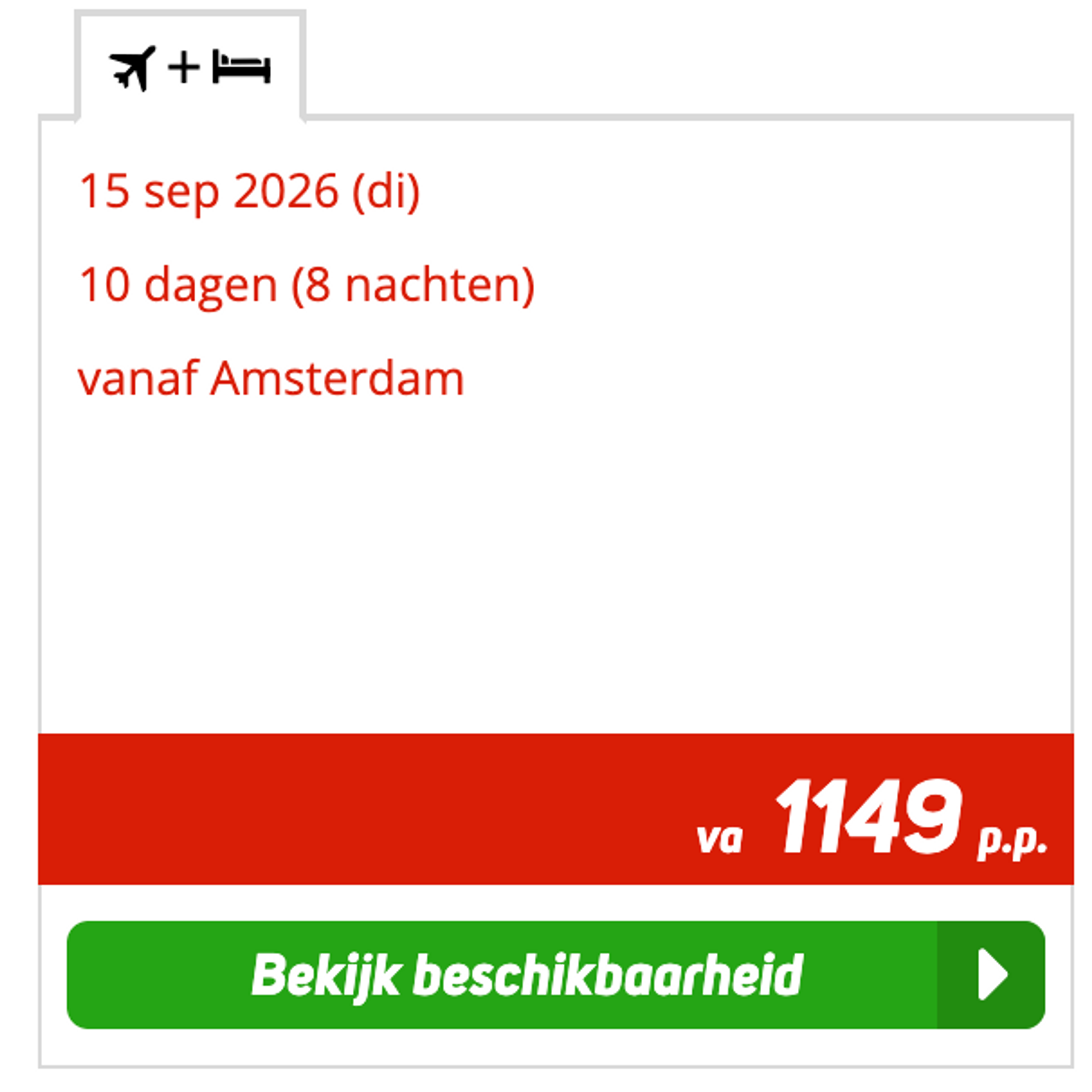Boekingsvoorbeeld