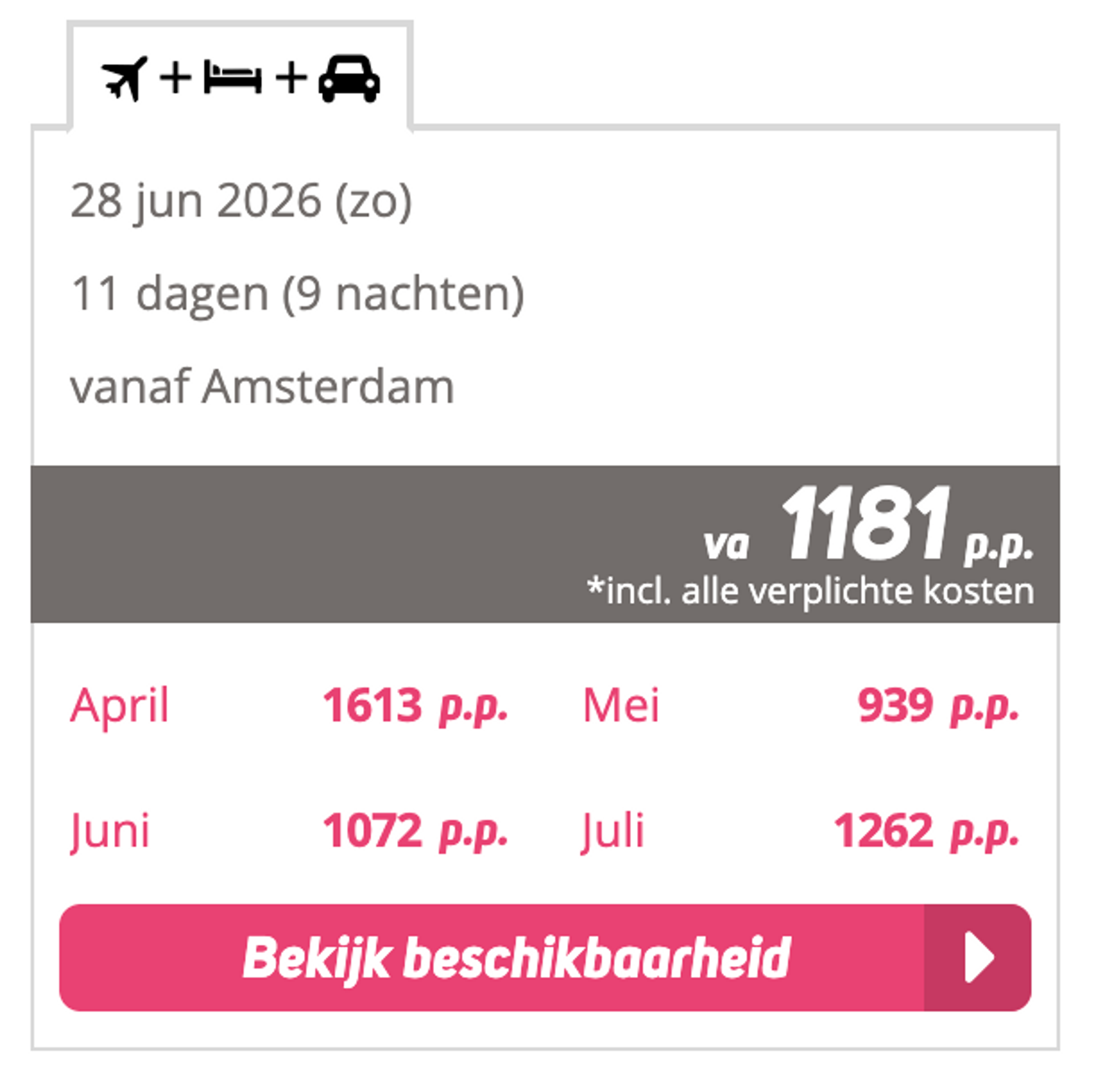 Boekingsvoorbeeld