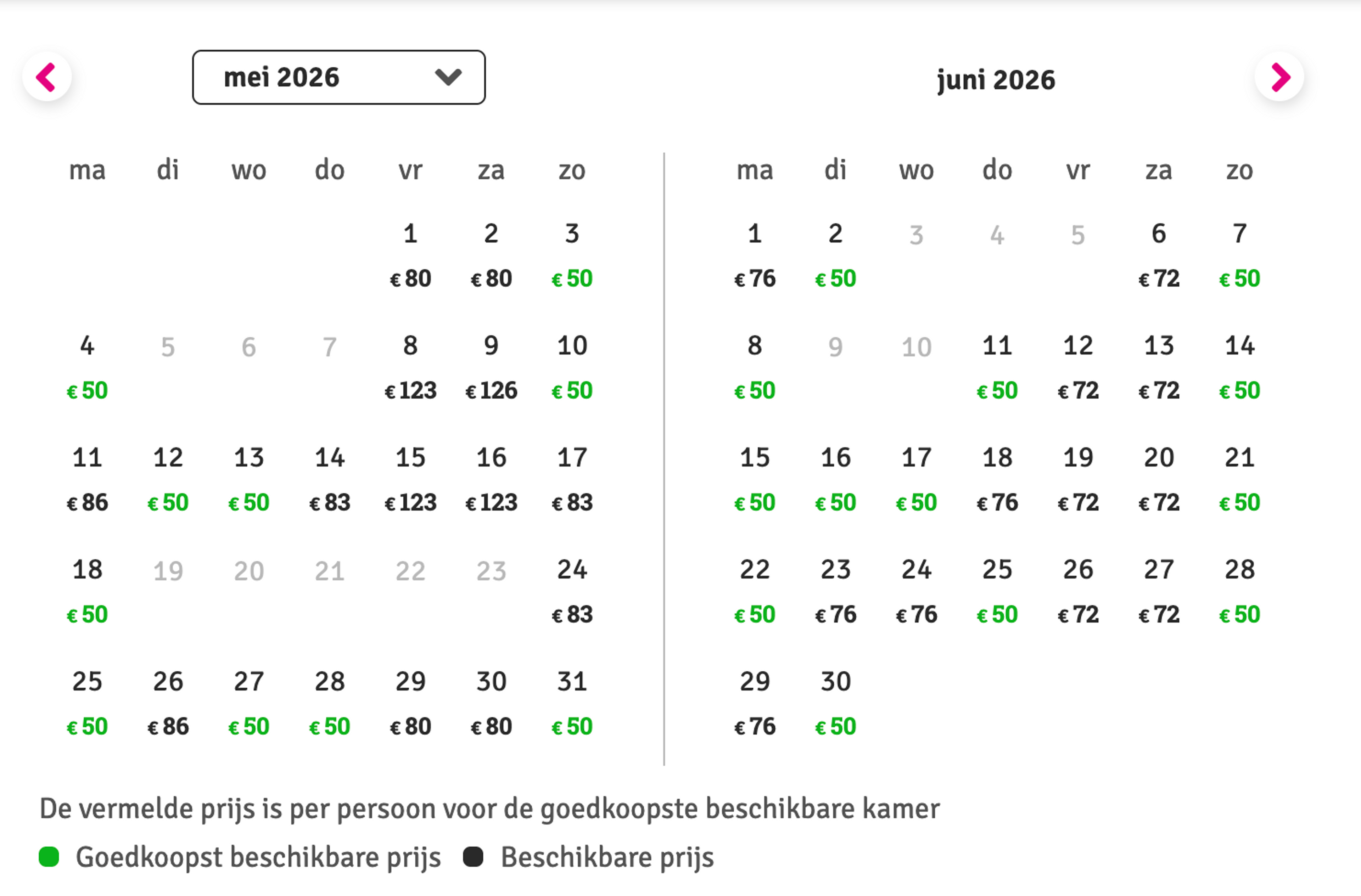 Boekingsvoorbeeld