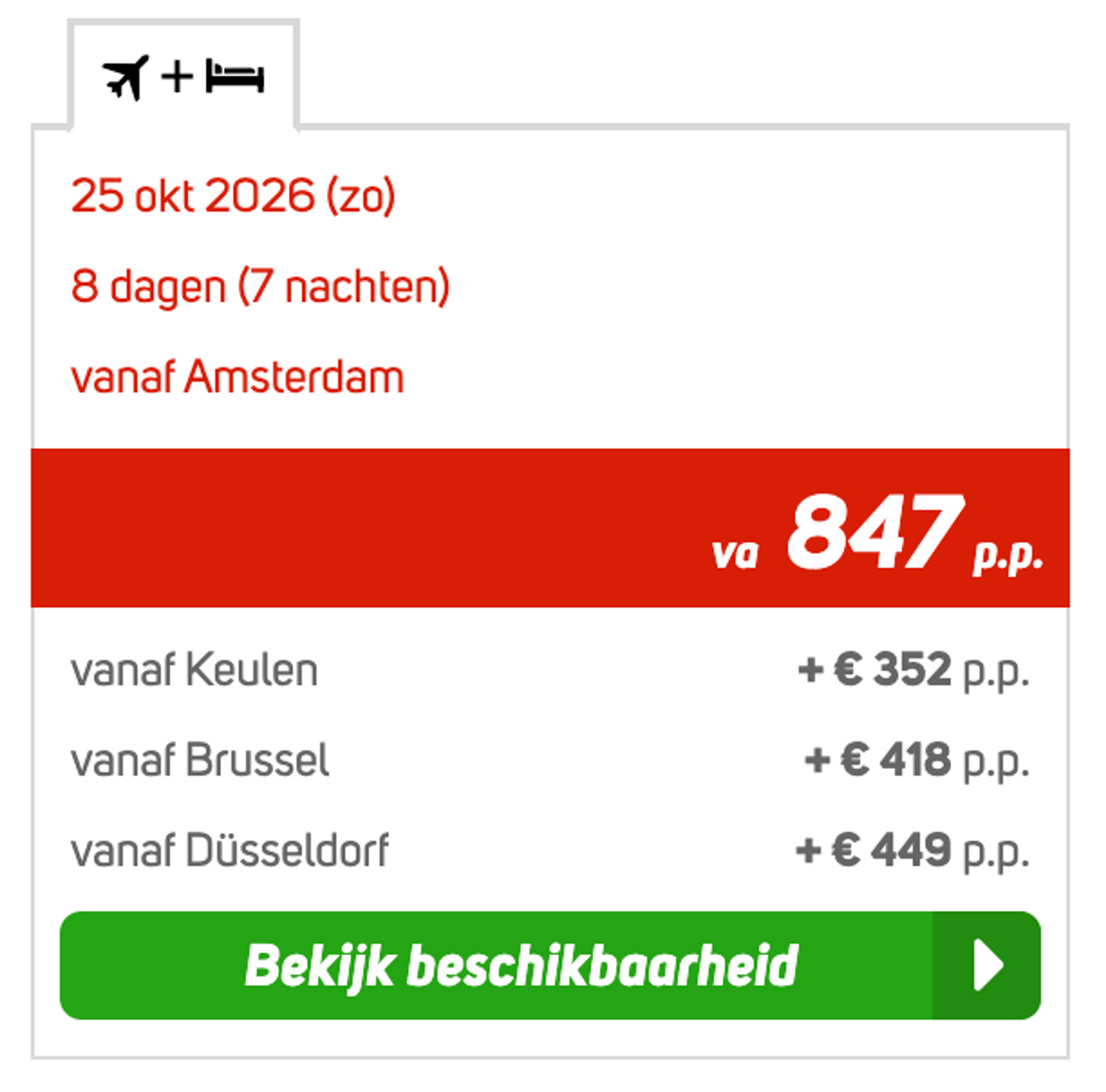 Boekingsvoorbeeld