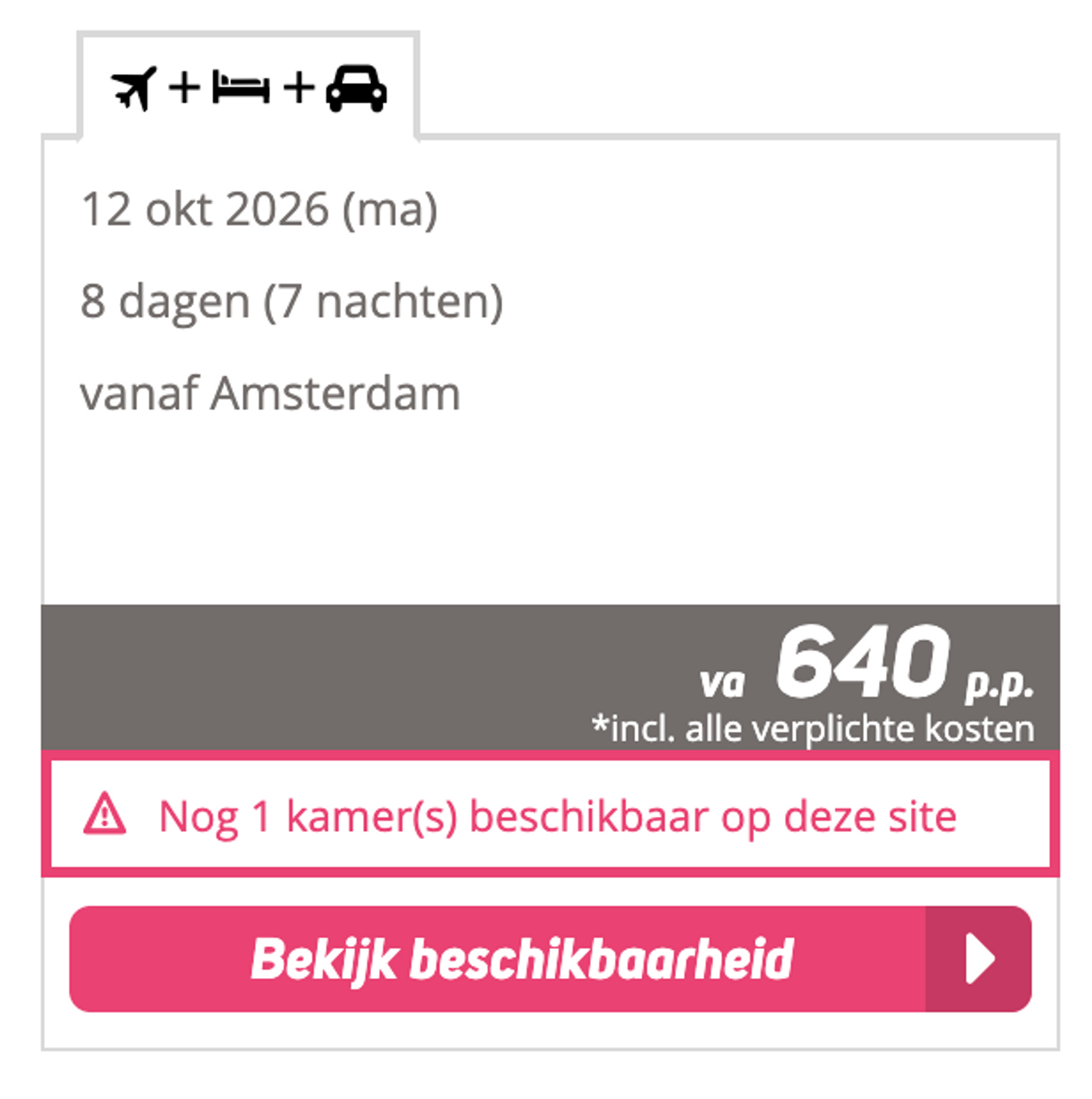 Boekingsvoorbeeld
